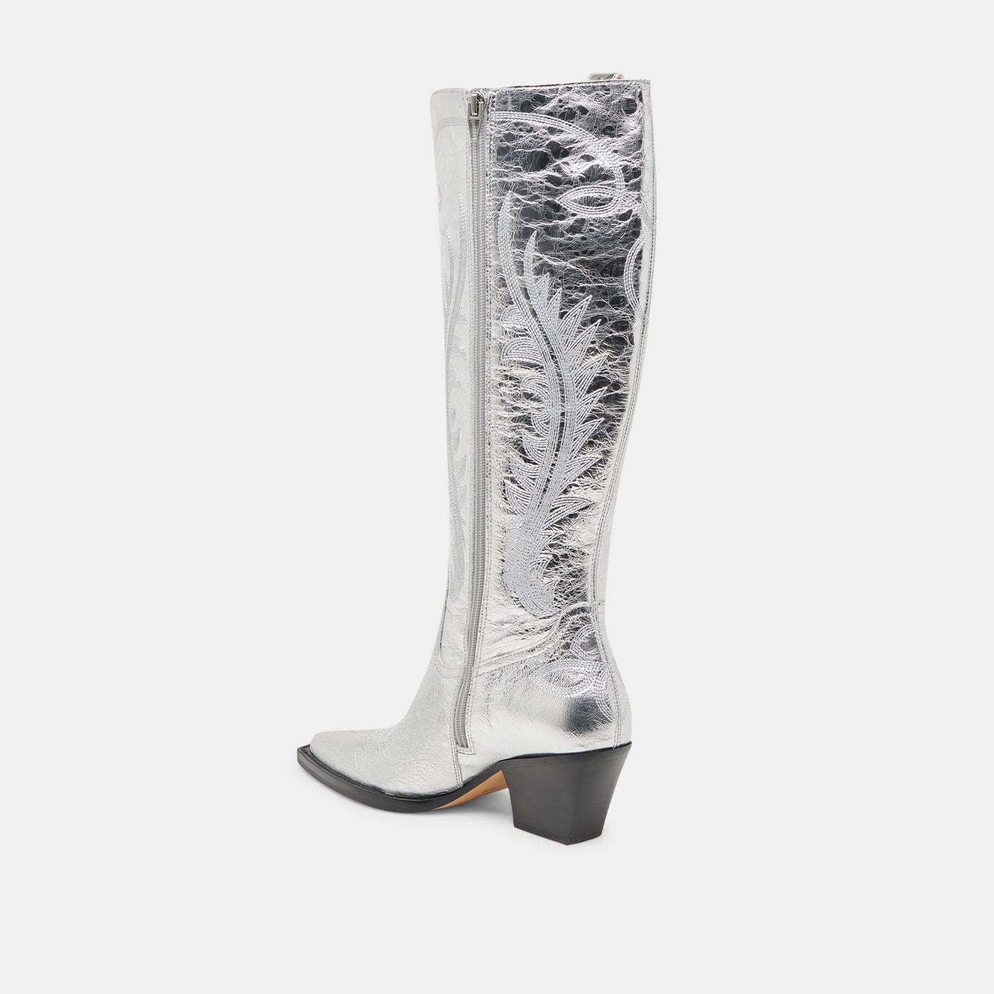 Dolce Vita Ryatt Extra Wide Calf Silver Boots | Distressed Leather Boots
 – Dolce Vita