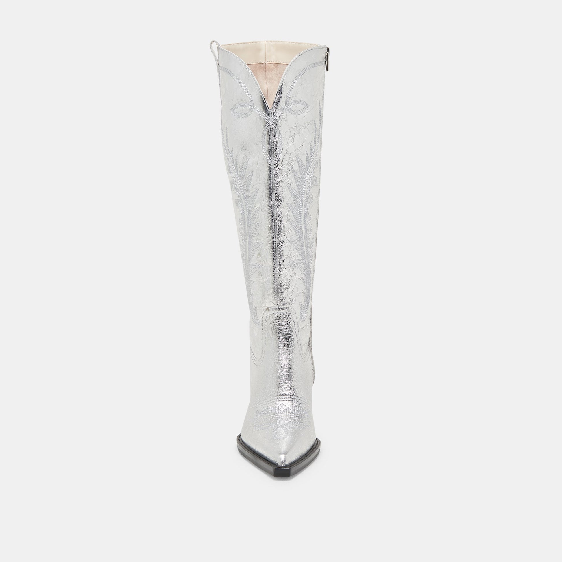 Dolce Vita Ryatt Extra Wide Calf Silver Boots | Distressed Leather Boots
 – Dolce Vita