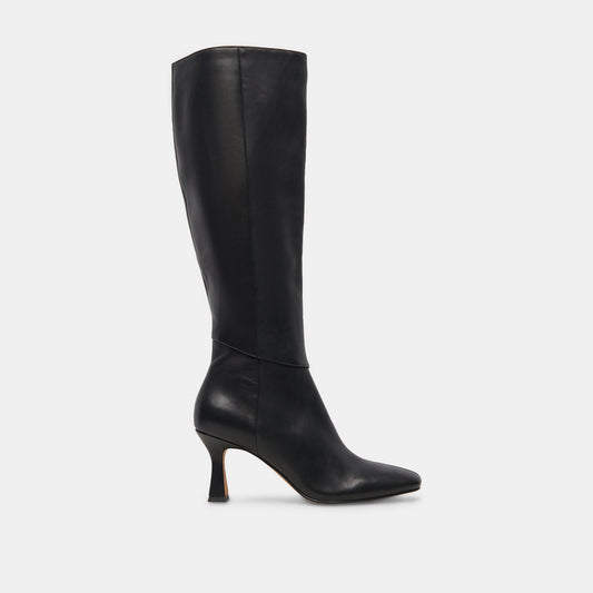 Dolce Vita Gyra Wide Calf Black Leather Boots | Black Knee-High Wide Calf Boots
 – Dolce Vita