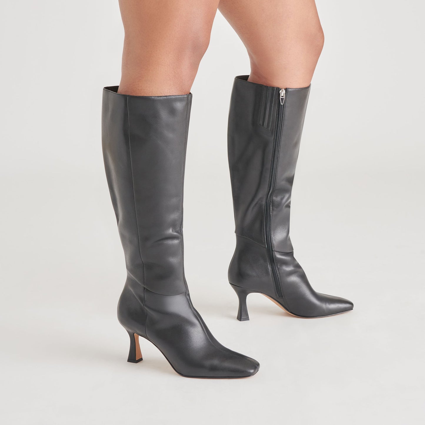 Dolce Vita Gyra Wide Calf Black Leather Boots | Black Knee-High Wide Calf Boots
 – Dolce Vita