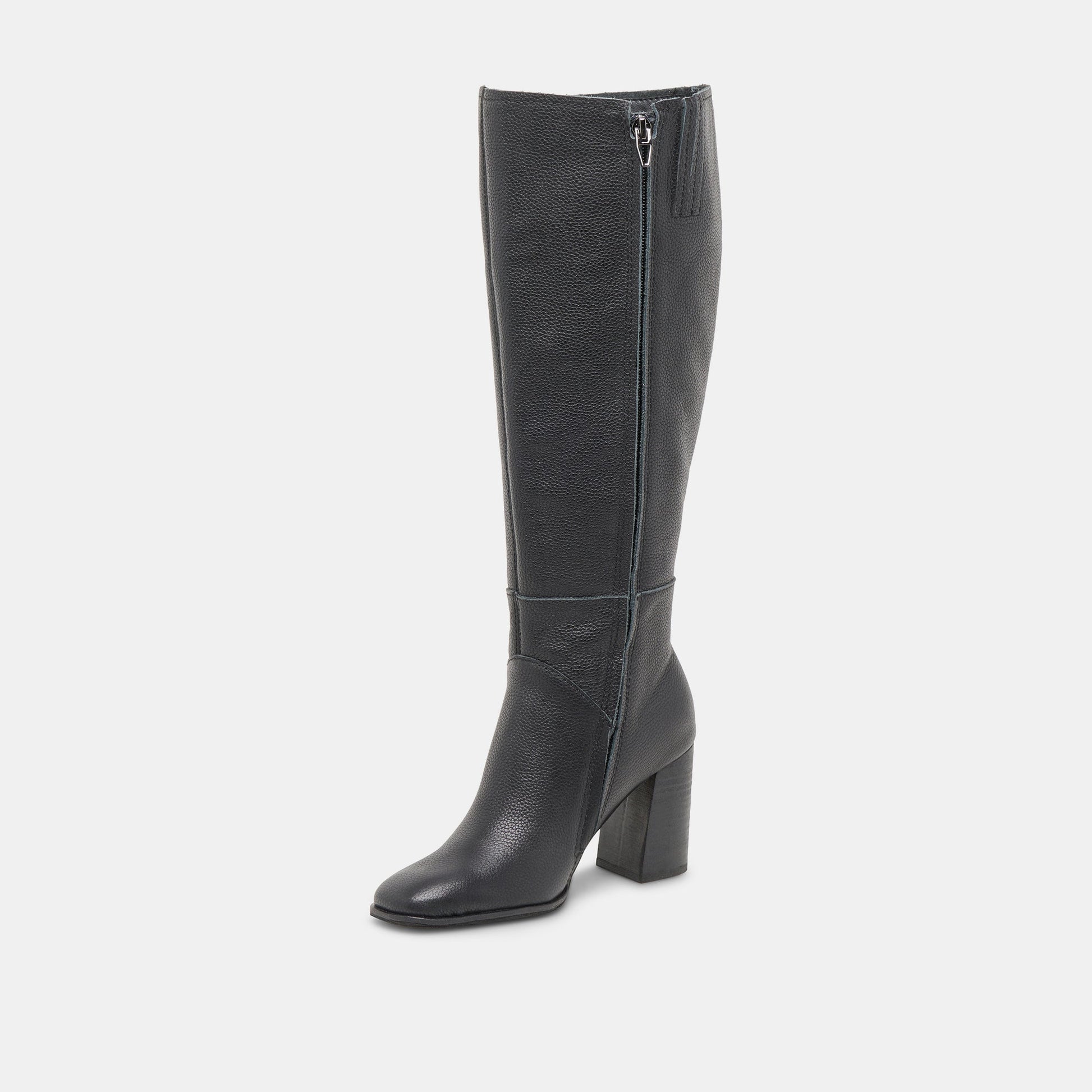 Dolce Vita FYNN Wide Calf Boots Onyx Leather | Women's Onyx Knee-High Boots
 – Dolce Vita