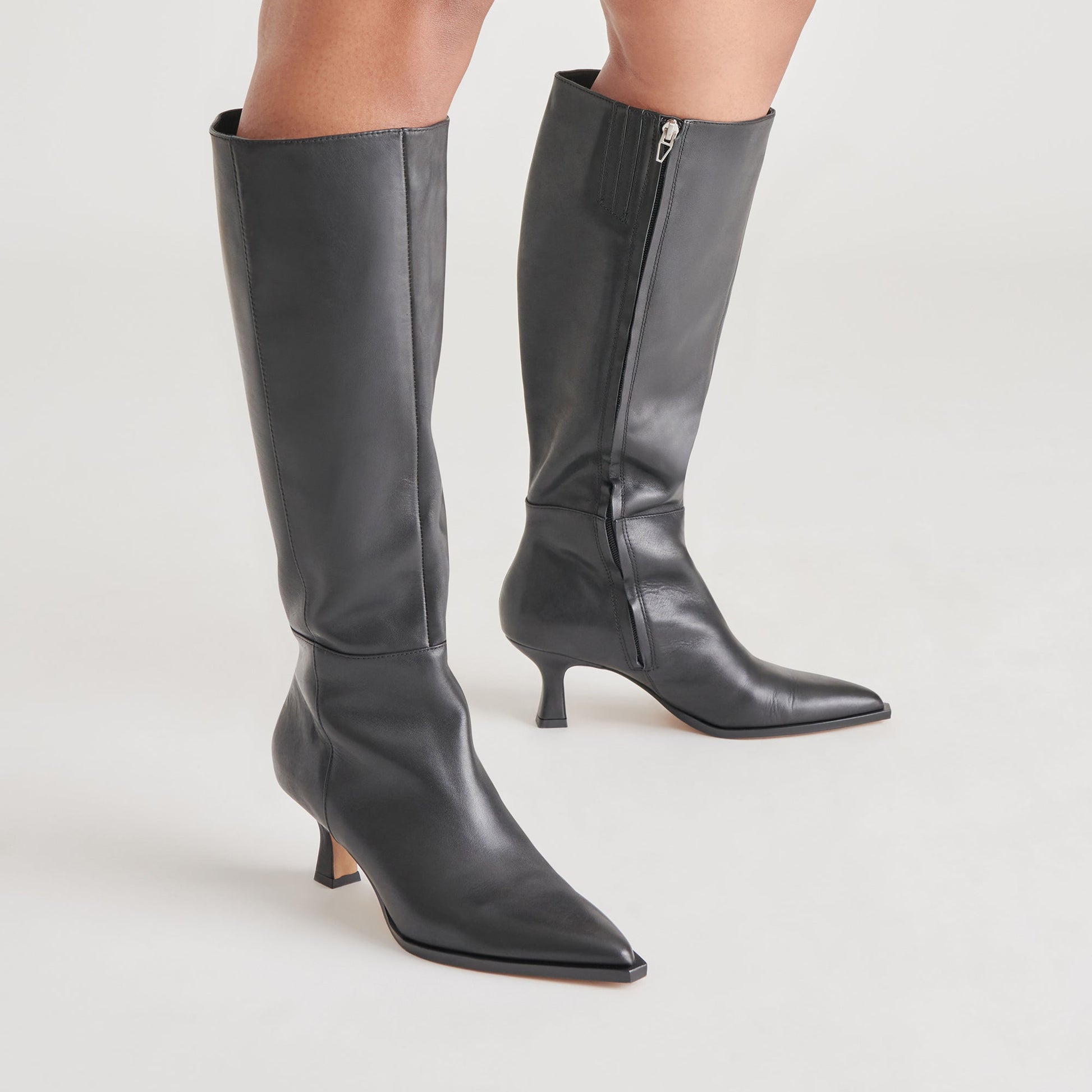 Dolce Vita Auggie Wide Calf Boots | Black Leather Boots by Dolce Vita