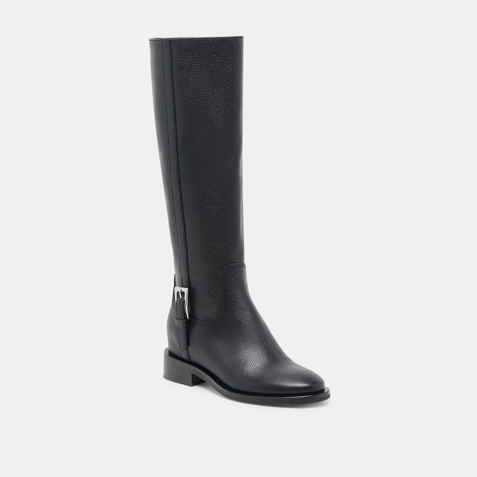 Dolce Vita Kilian H2O Waterproof Black Leather Wide Calf Boots