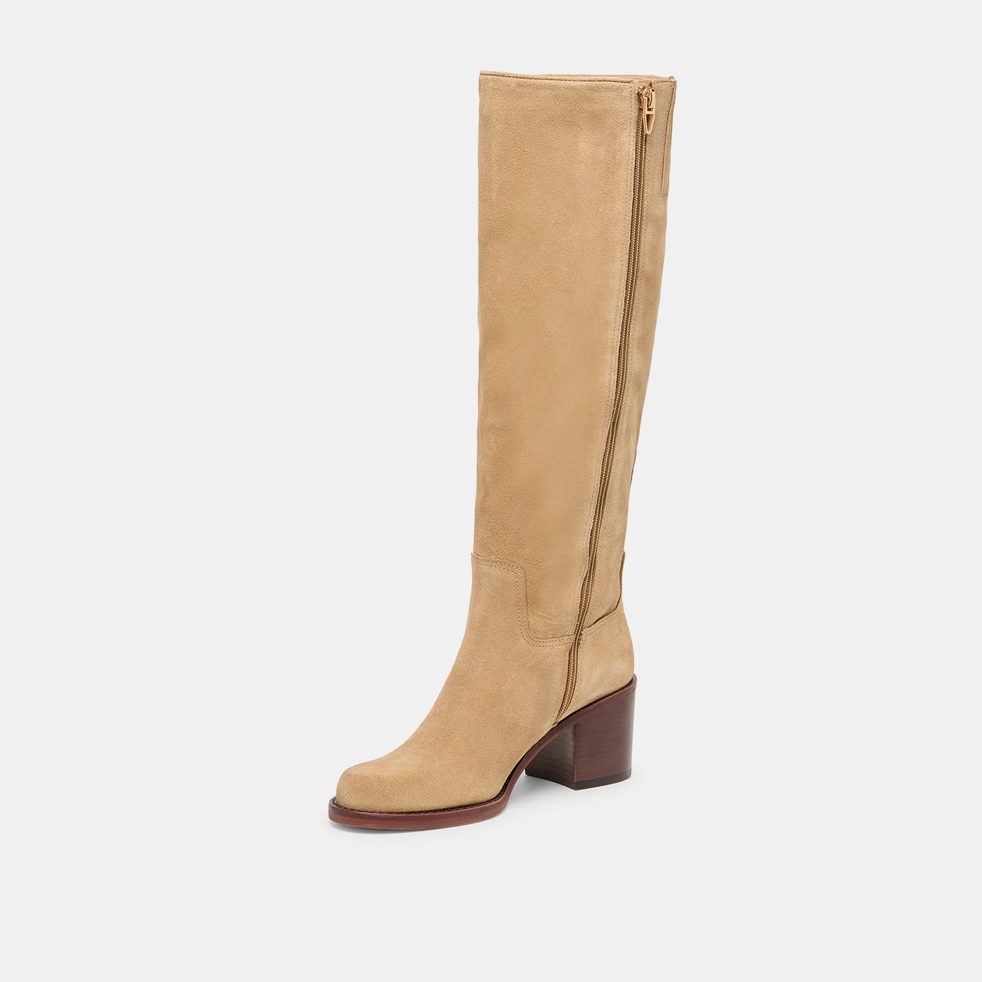Dolce Vita Lucyle Wide Calf Dk Taupe Suede Boots
