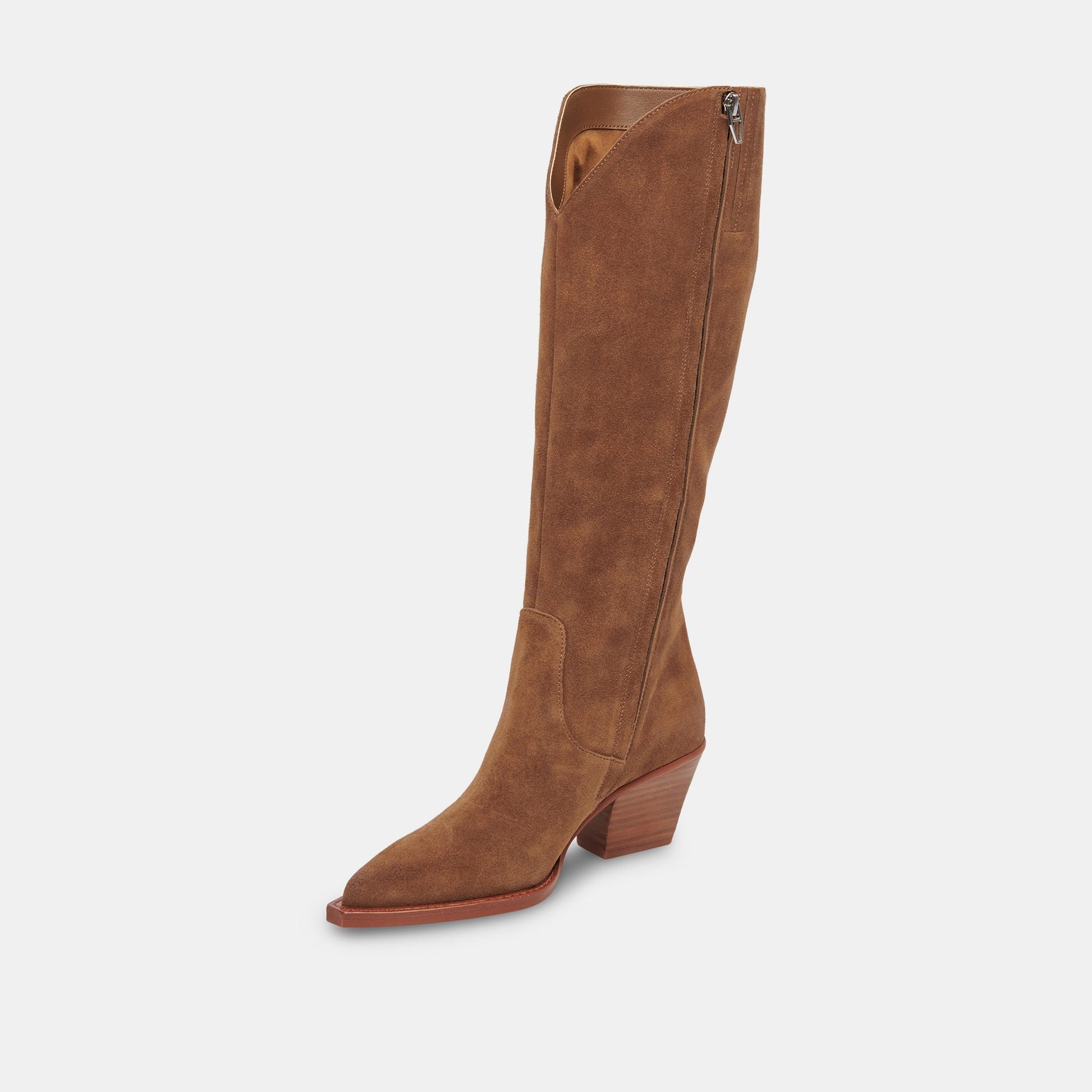 Dolce Vita RAJ Wide Calf Boots Brown Suede | Women's Brown Suede Knee-High Boots
 – Dolce Vita