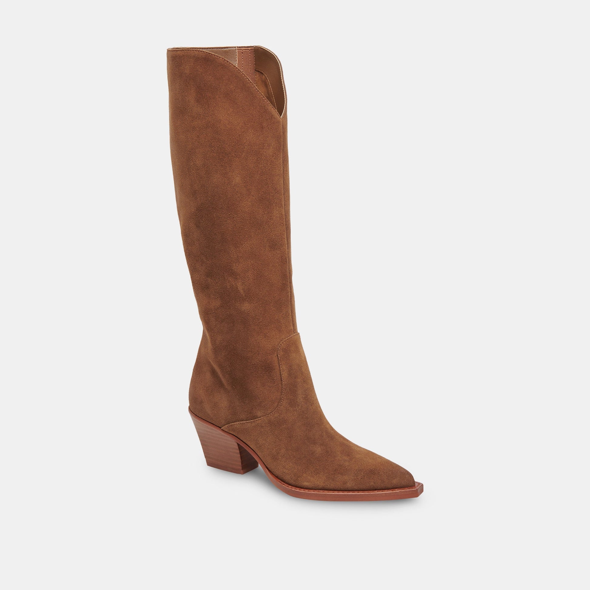 Dolce Vita RAJ Wide Calf Boots Brown Suede | Women's Brown Suede Knee-High Boots
 – Dolce Vita