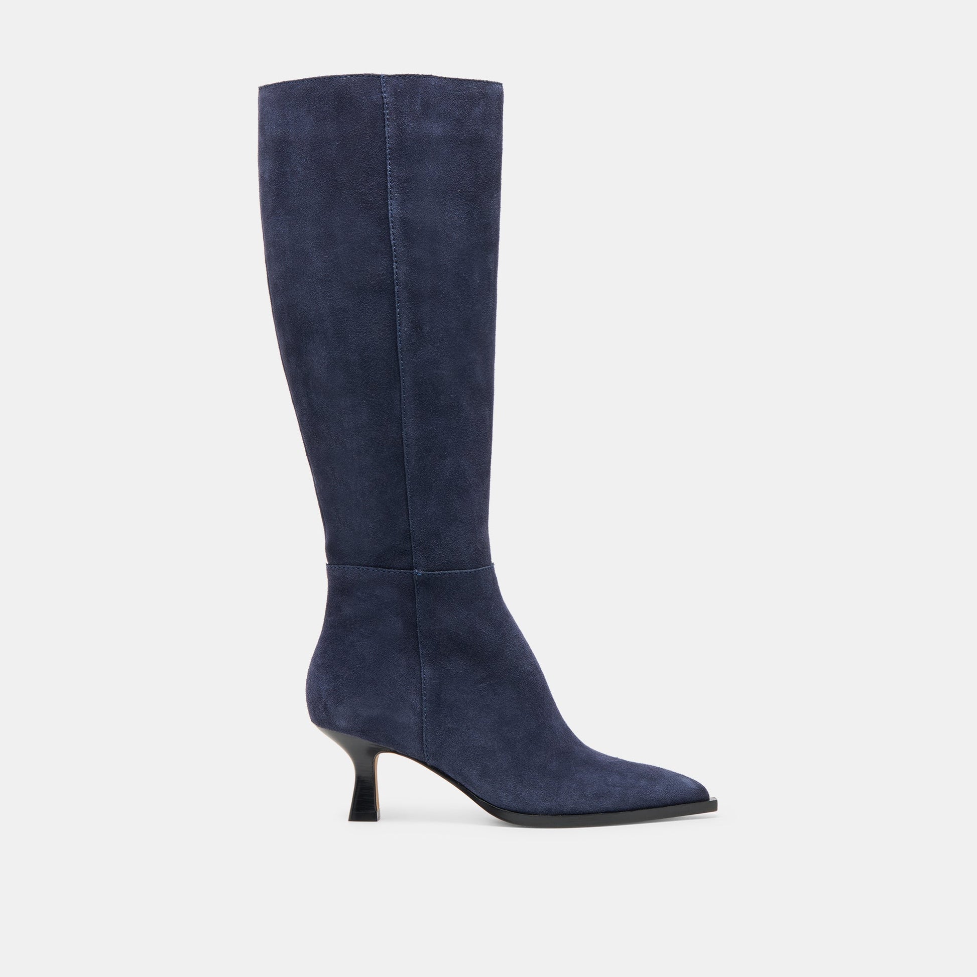 Dolce Vita Auggie Navy Suede Wide Calf Boots