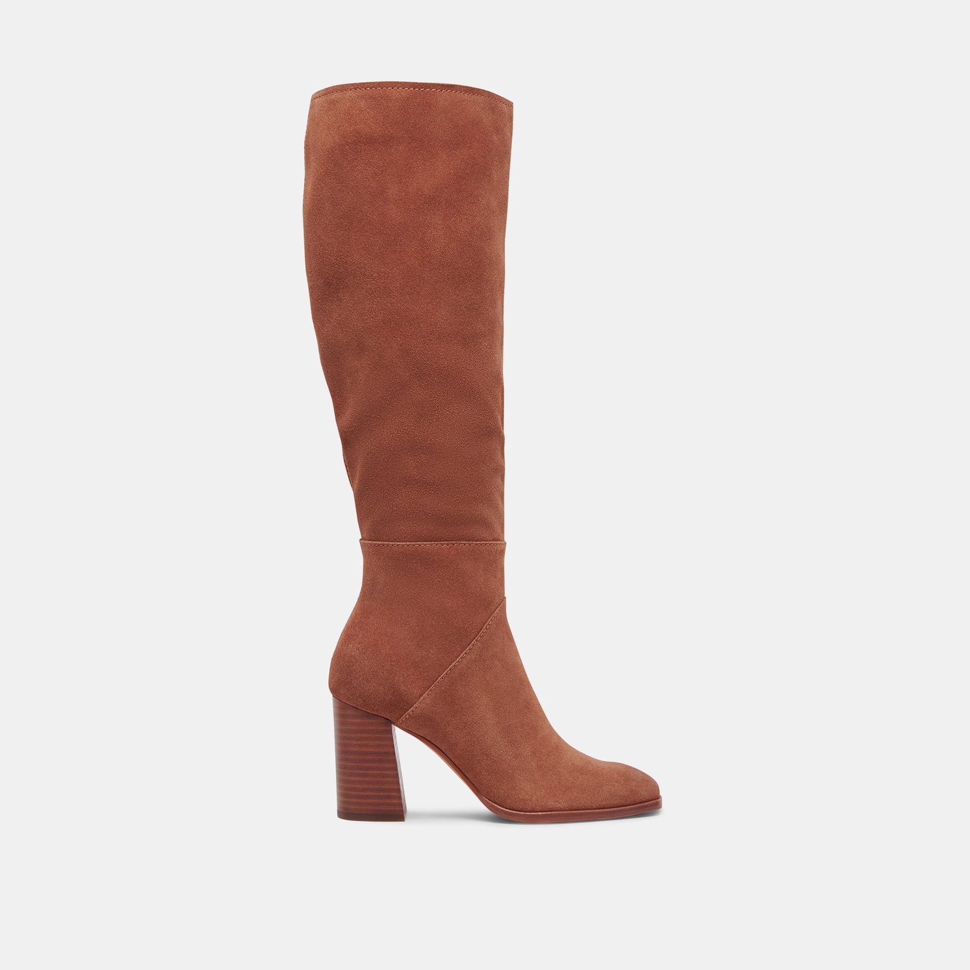Dolce Vita FYNN Wide Calf Boots DK Brown Suede | Brown Suede Knee-High Boots
 – Dolce Vita