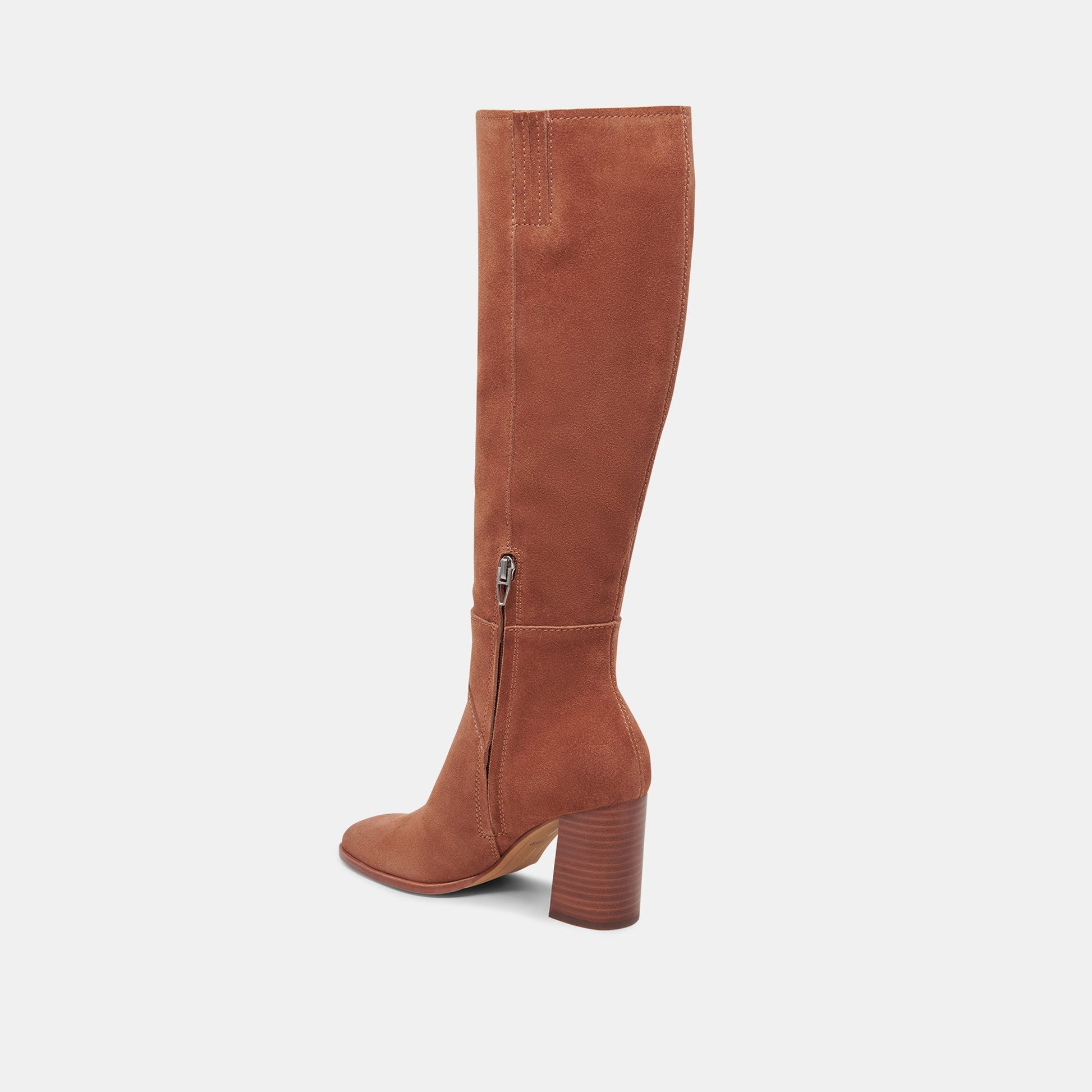 Dolce Vita FYNN Wide Calf Boots DK Brown Suede | Brown Suede Knee-High Boots
 – Dolce Vita