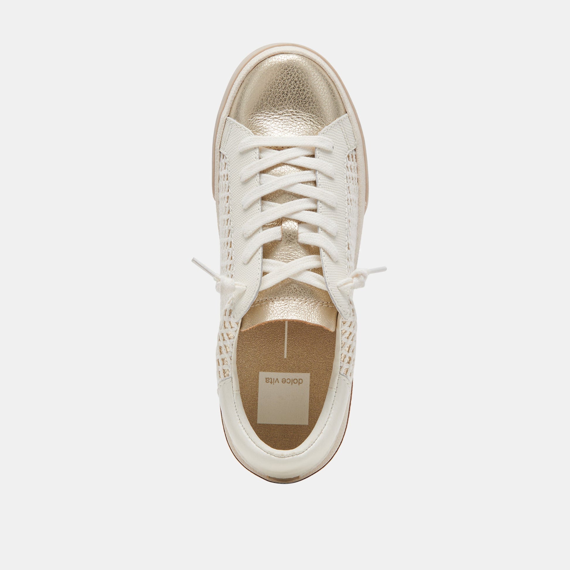 Dolce Vita ZINA SNEAKERS BONE GOLD WOVEN
 – Dolce Vita
