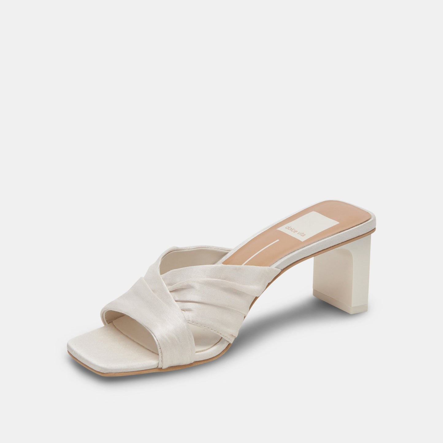 Dolce Vita CARLAN HEELS OFF WHITE SILK
 – Dolce Vita