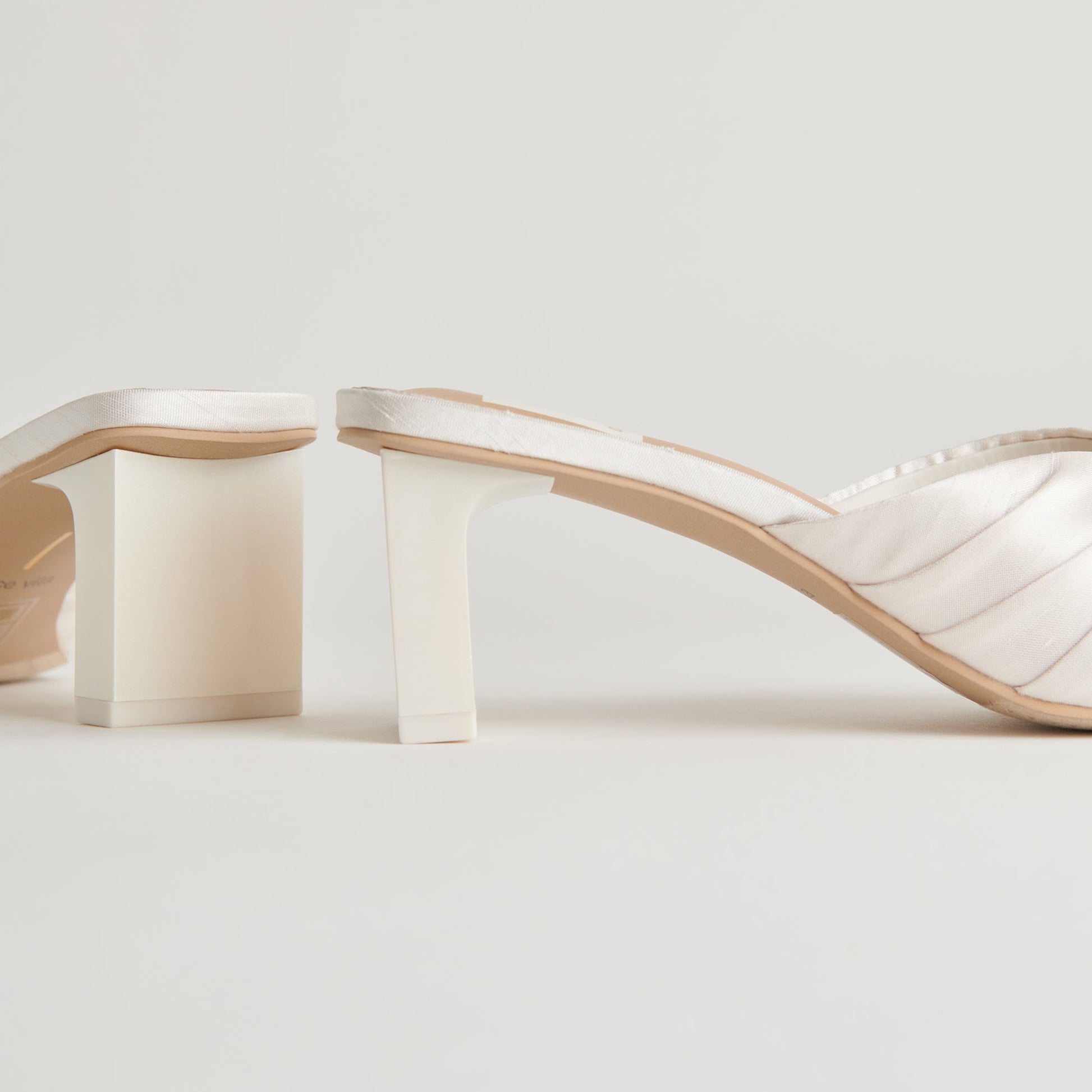 Dolce Vita CARLAN HEELS OFF WHITE SILK
 – Dolce Vita