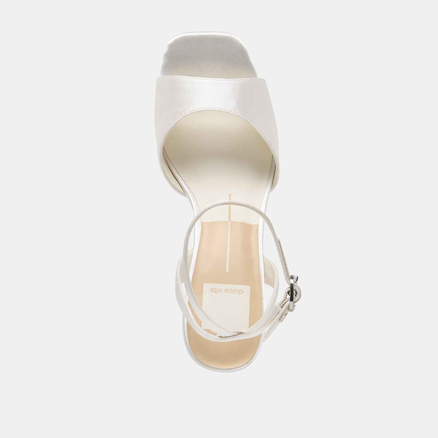 Dolce Vita Felica White Satin Heels