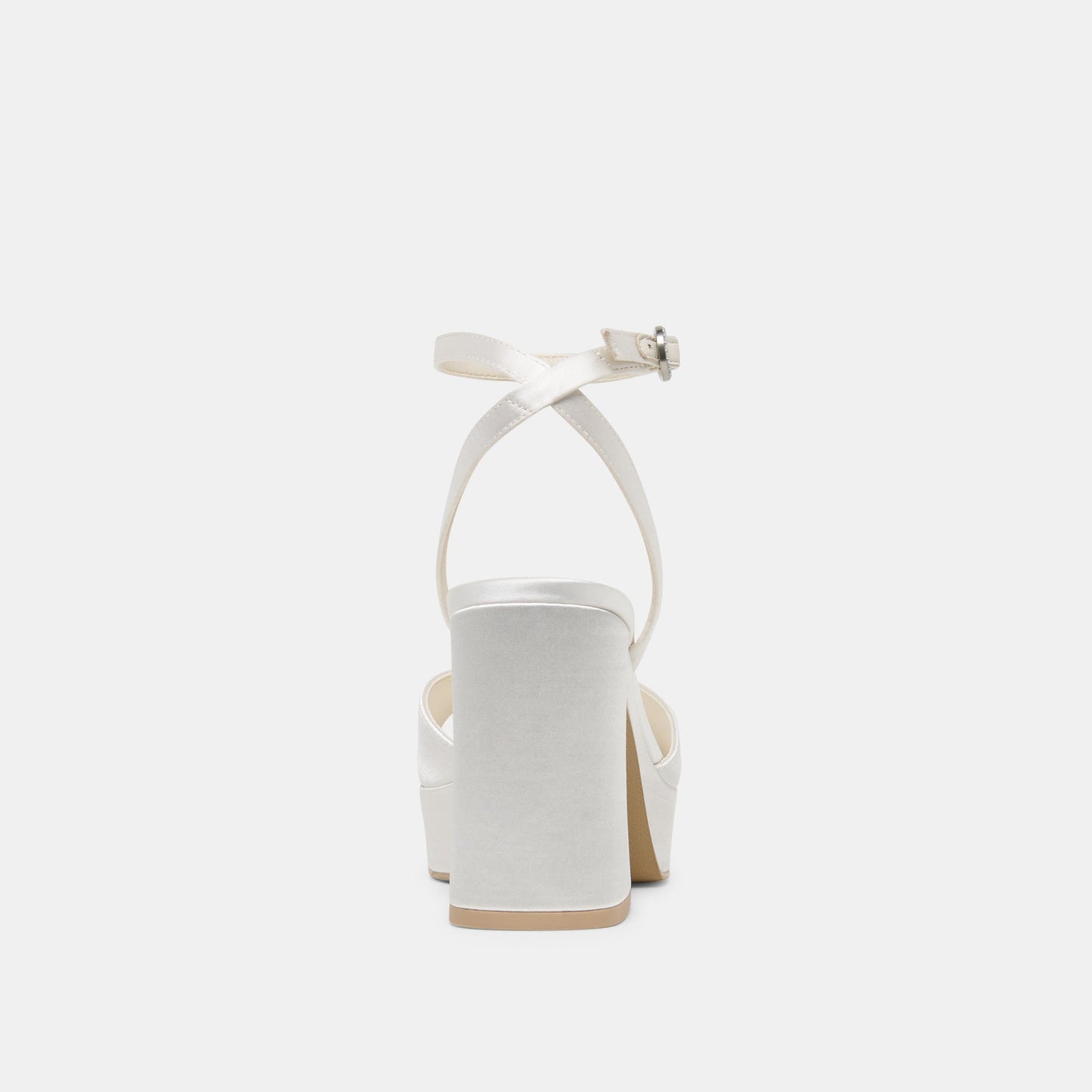 Dolce Vita Felica White Satin Heels