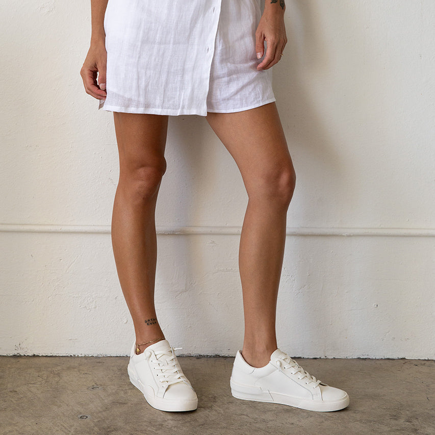 Dolce Vita Zina 306 Sneakers White Recycled Leather | White Leather Sneakers
 – Dolce Vita