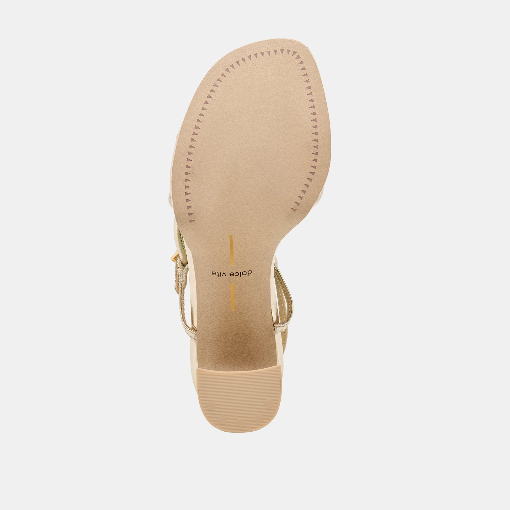 Dolce Vita Odete Gold Leather Heels