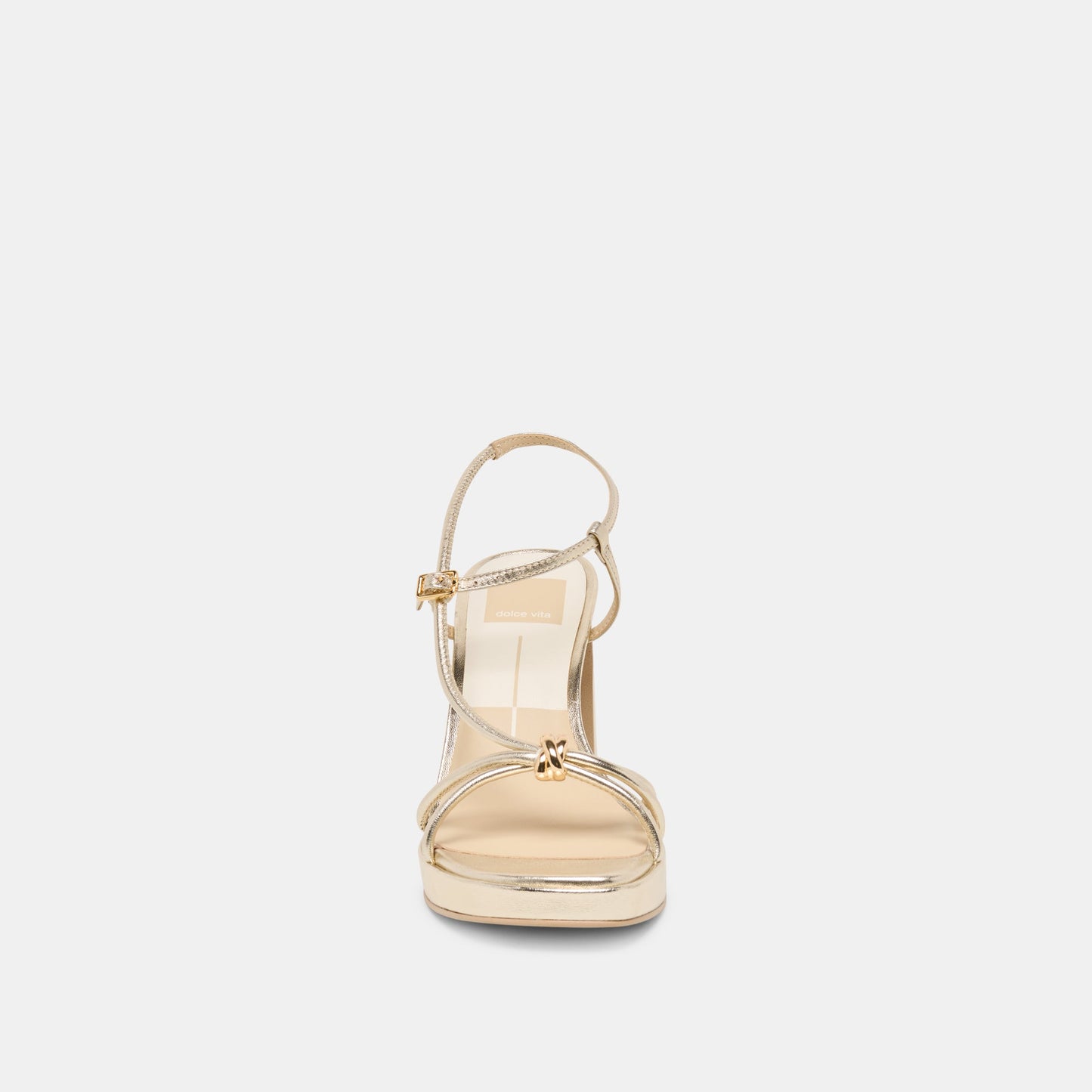 Dolce Vita Odete Gold Leather Heels