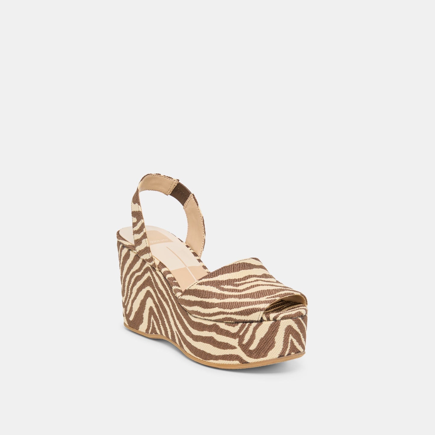 Dolce Vita Akera Beige Zebra Raffia Wedges
