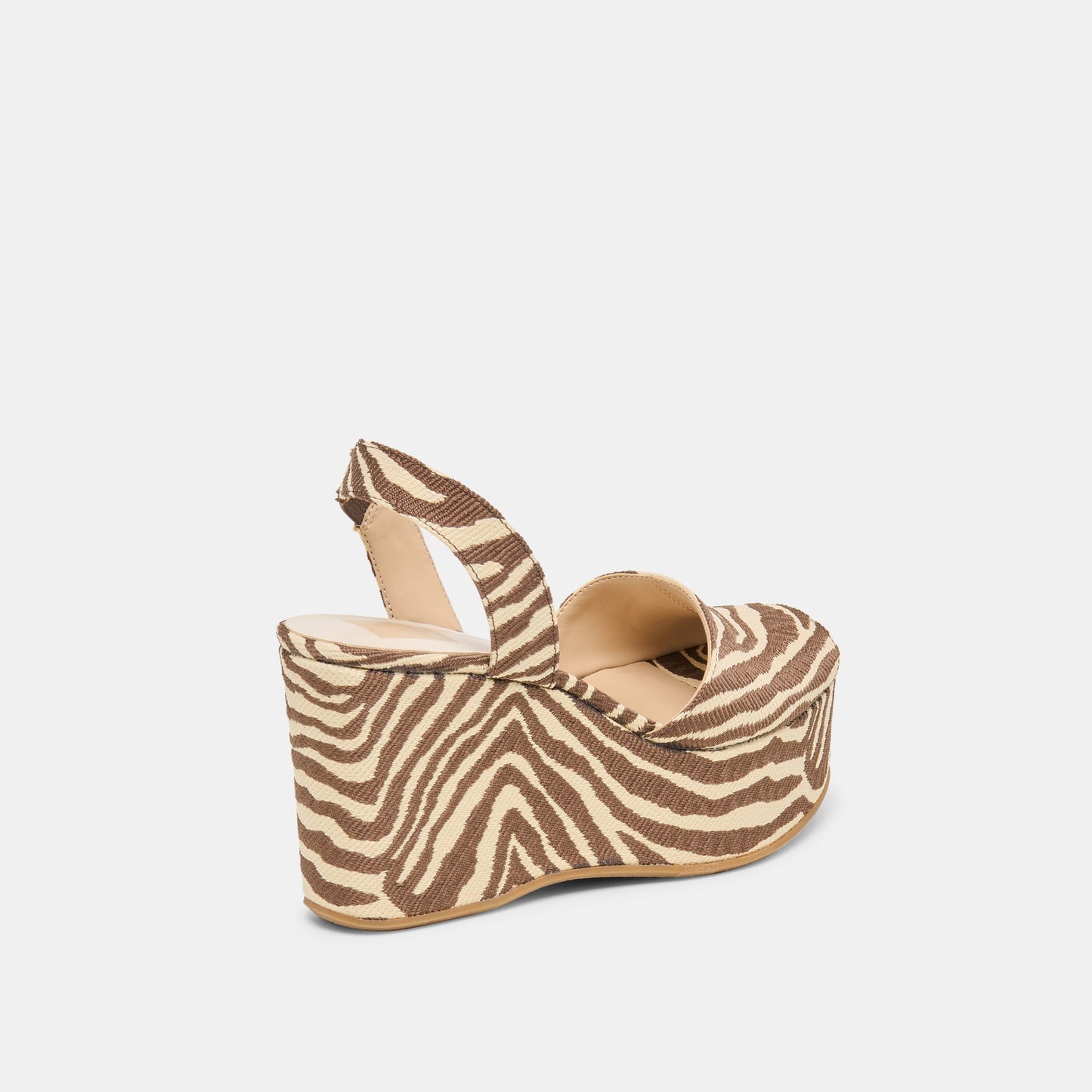 Dolce Vita Akera Beige Zebra Raffia Wedges