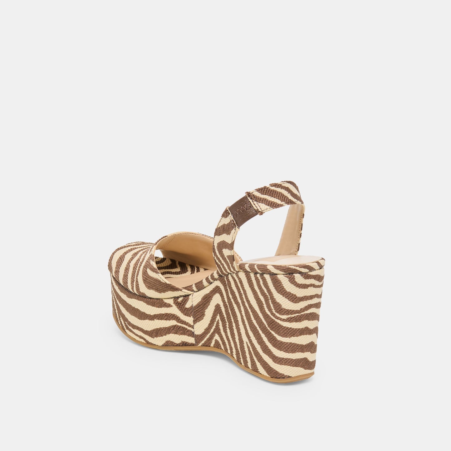 Dolce Vita Akera Beige Zebra Raffia Wedges