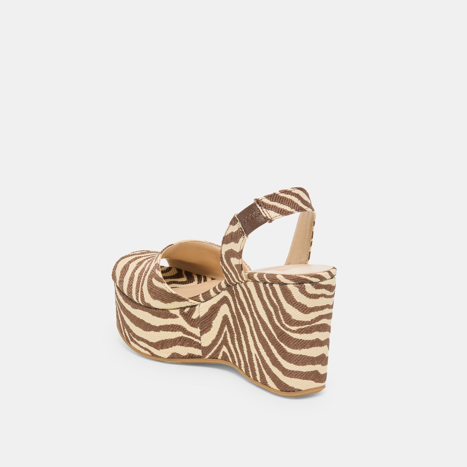 Dolce Vita Akera Beige Zebra Raffia Wedges