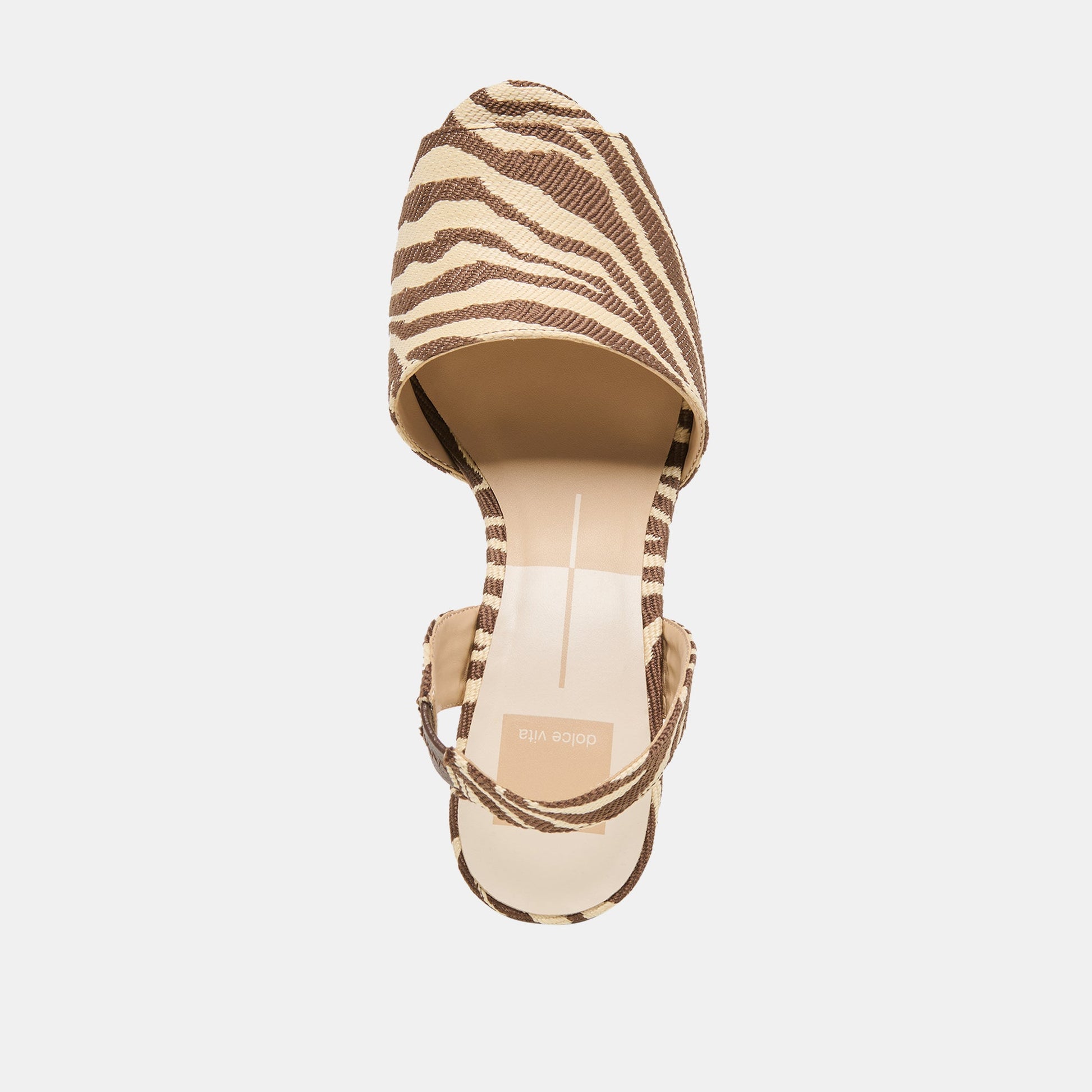 Dolce Vita Akera Beige Zebra Raffia Wedges