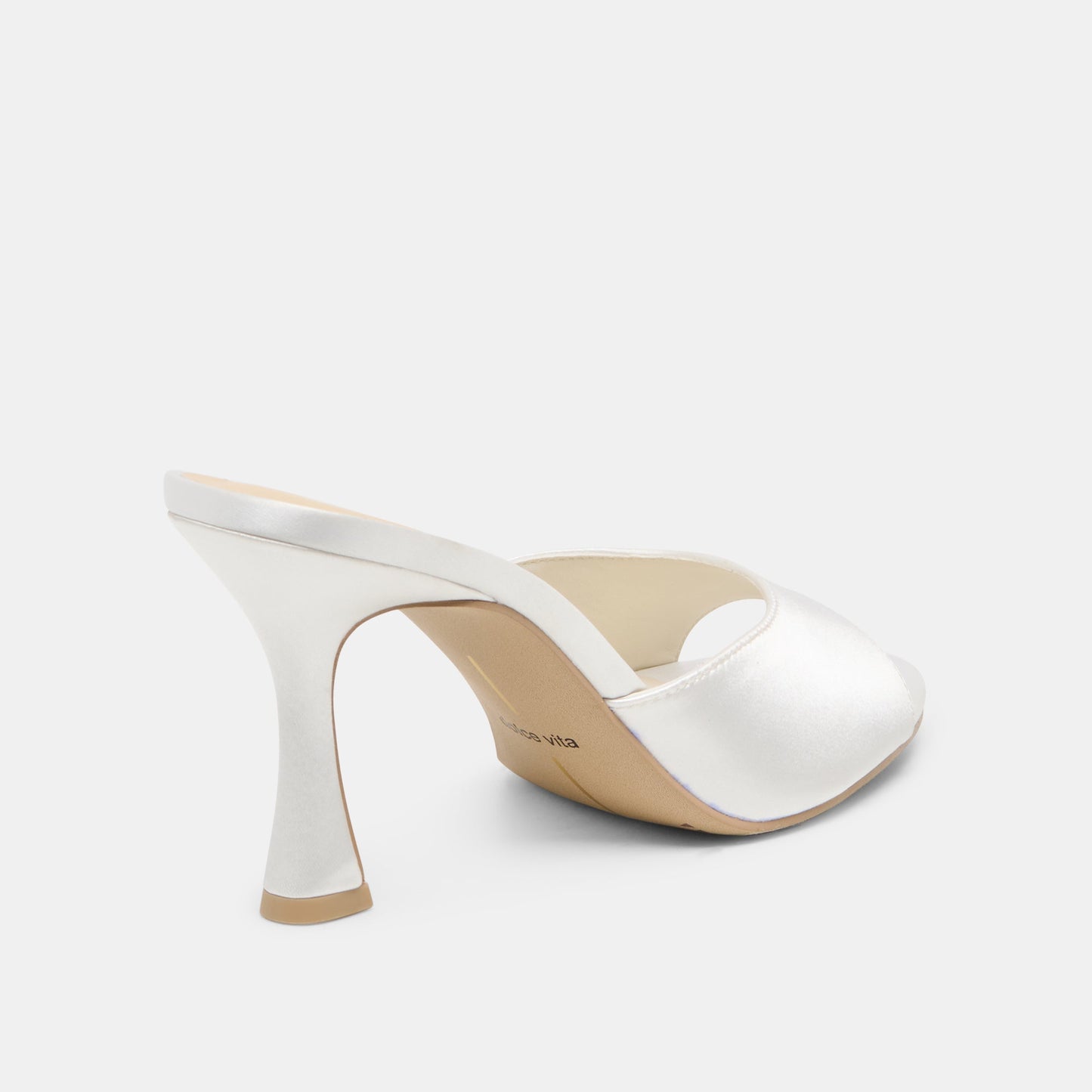 Dolce Vita Rosha True White Satin Heels