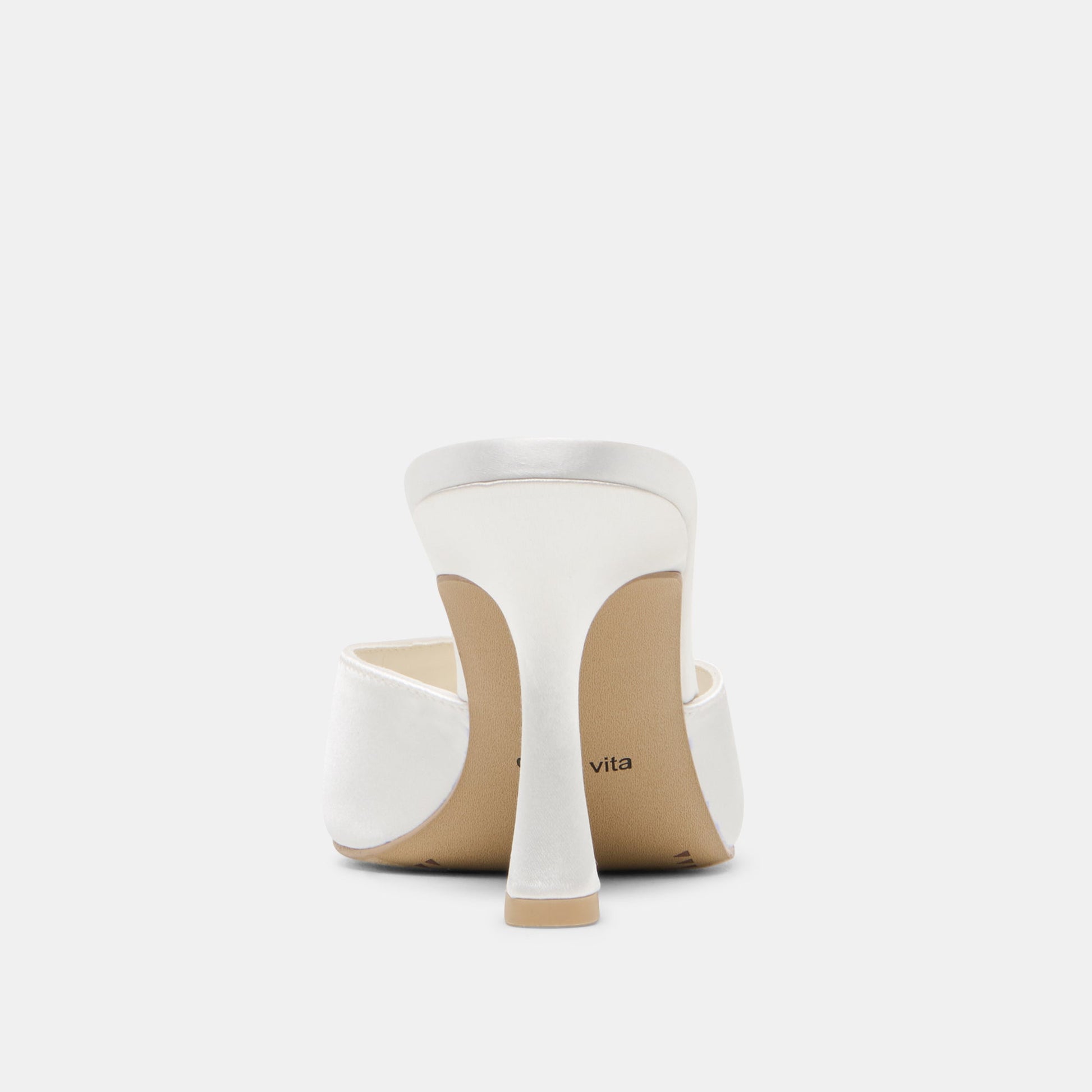 Dolce Vita Rosha True White Satin Heels