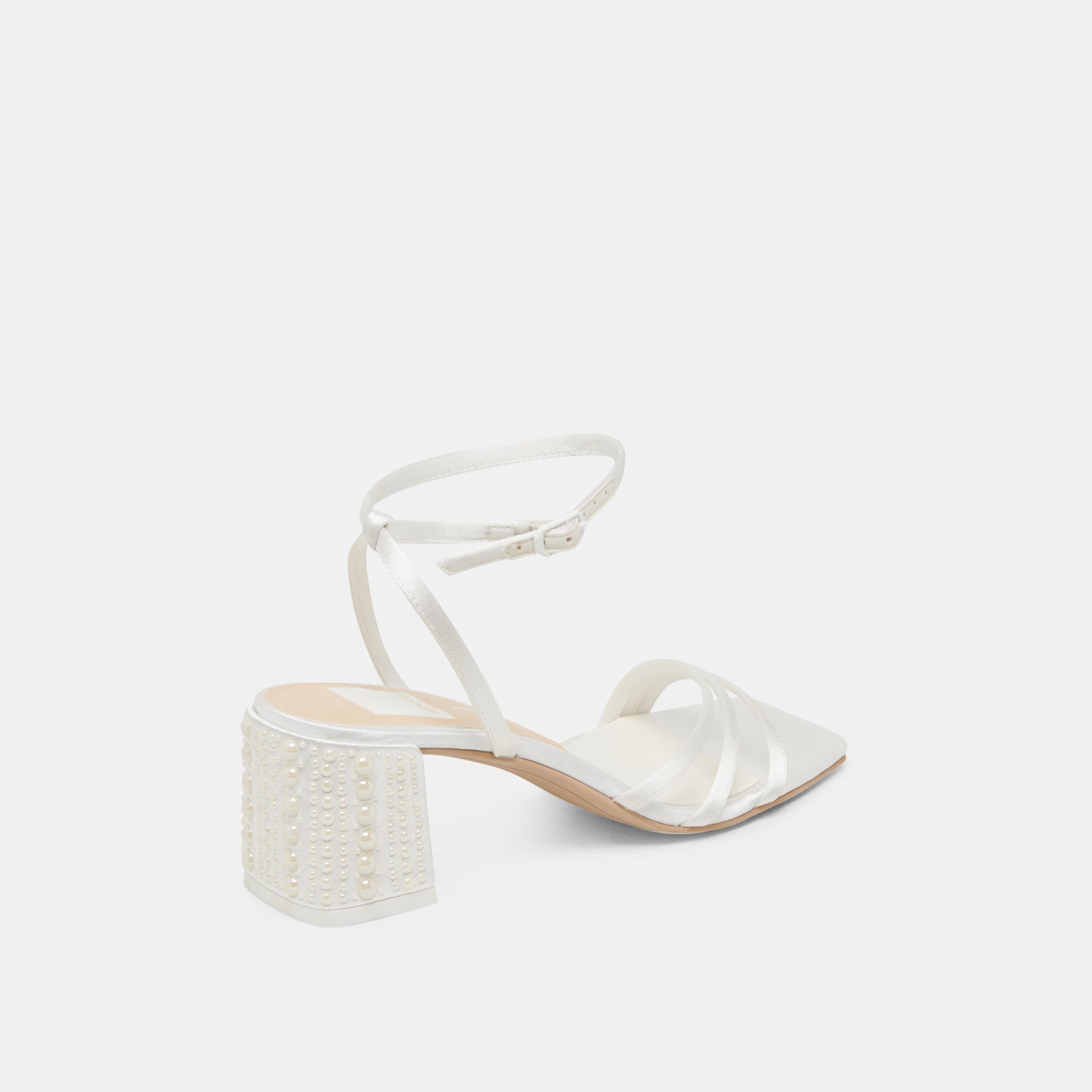 Dolce Vita YSABEL PEARL HEELS TRUE WHITE SATIN
 – Dolce Vita
