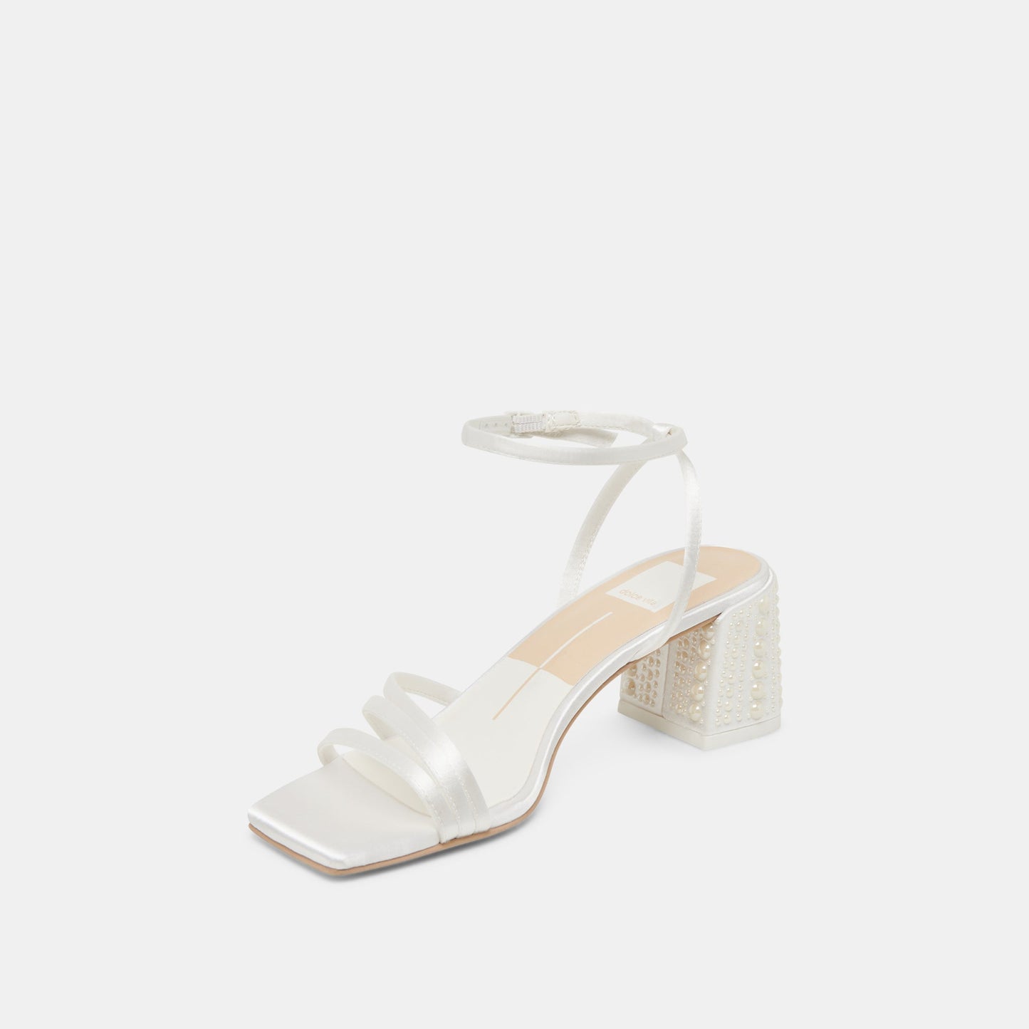 Dolce Vita YSABEL PEARL HEELS TRUE WHITE SATIN
 – Dolce Vita