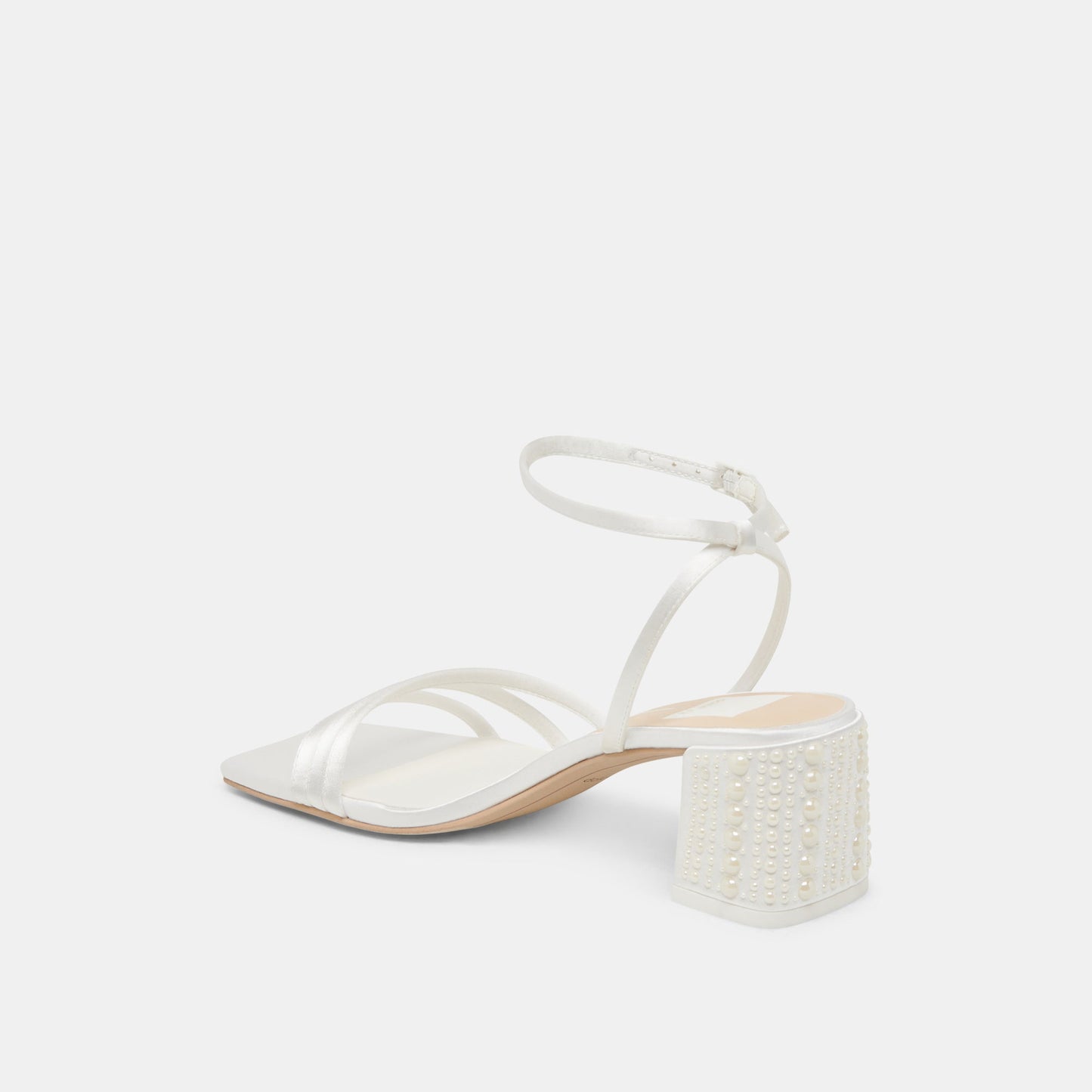 Dolce Vita YSABEL PEARL HEELS TRUE WHITE SATIN
 – Dolce Vita