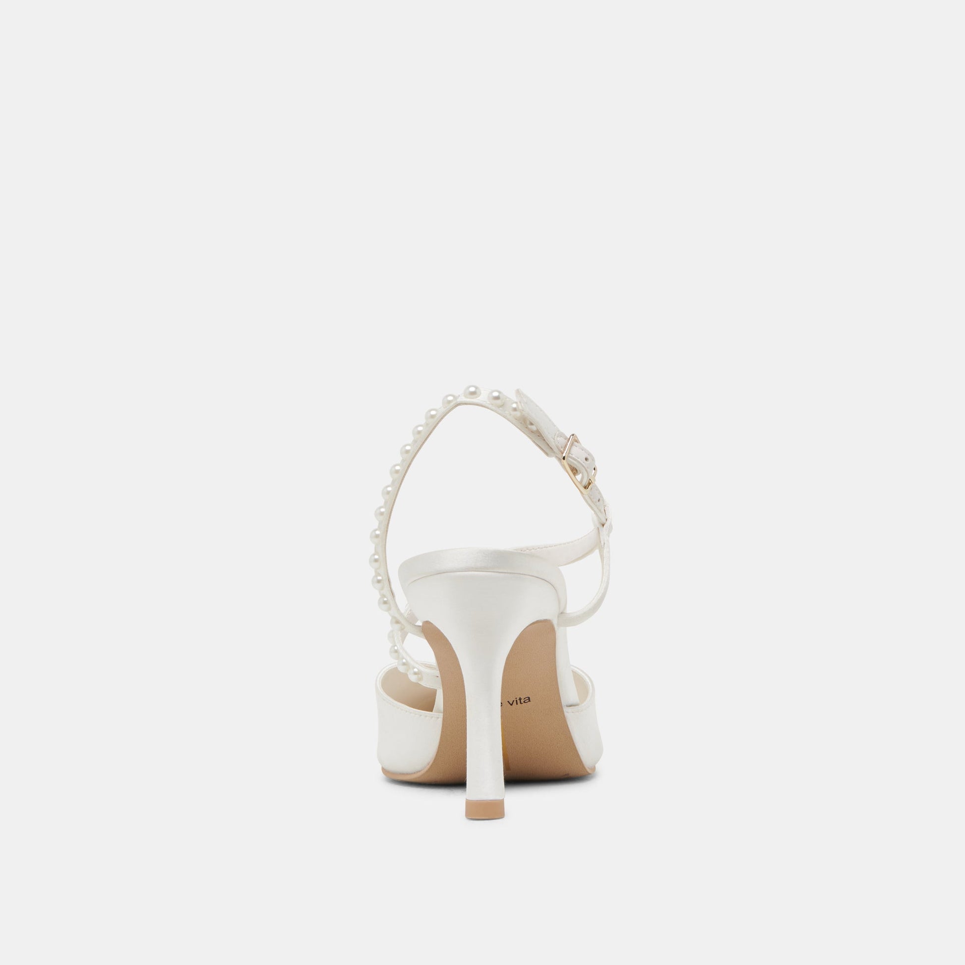 Dolce Vita KAMRA PEARL HEELS TRUE WHITE SATIN
 – Dolce Vita