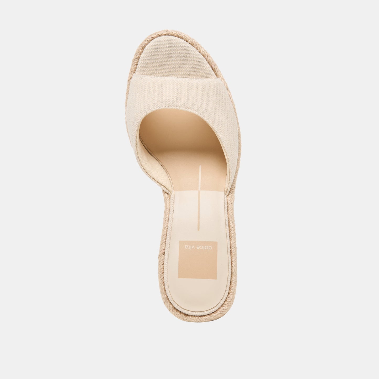 Dolce Vita Vaya Ecru Linen Wedges