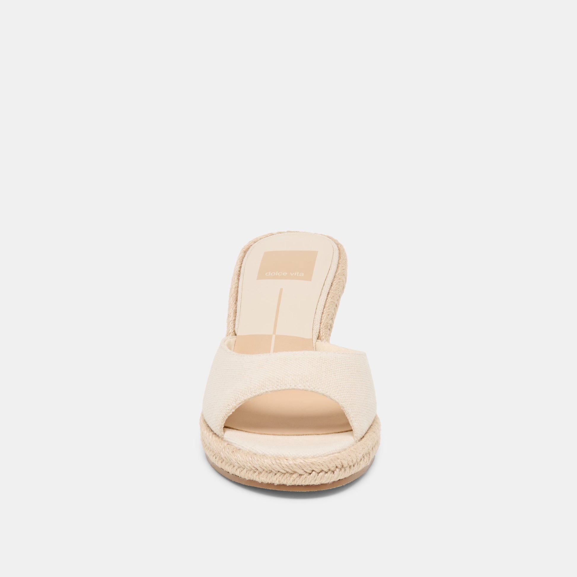 Dolce Vita Vaya Ecru Linen Wedges