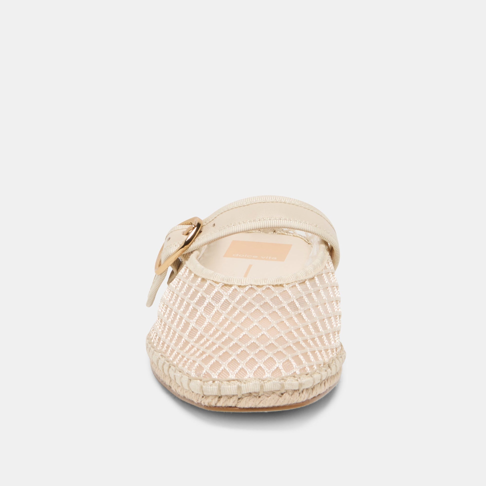 Dolce Vita Milie Ecru Woven Mesh Flats