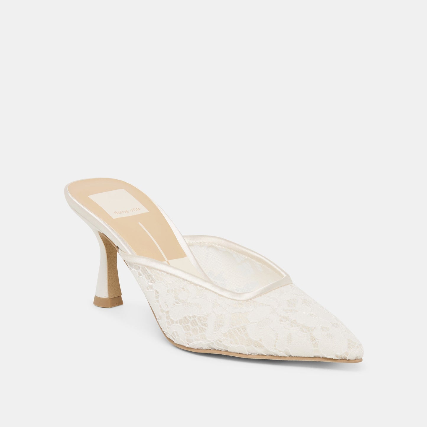 Dolce Vita Cleo High True White Lace Heels
