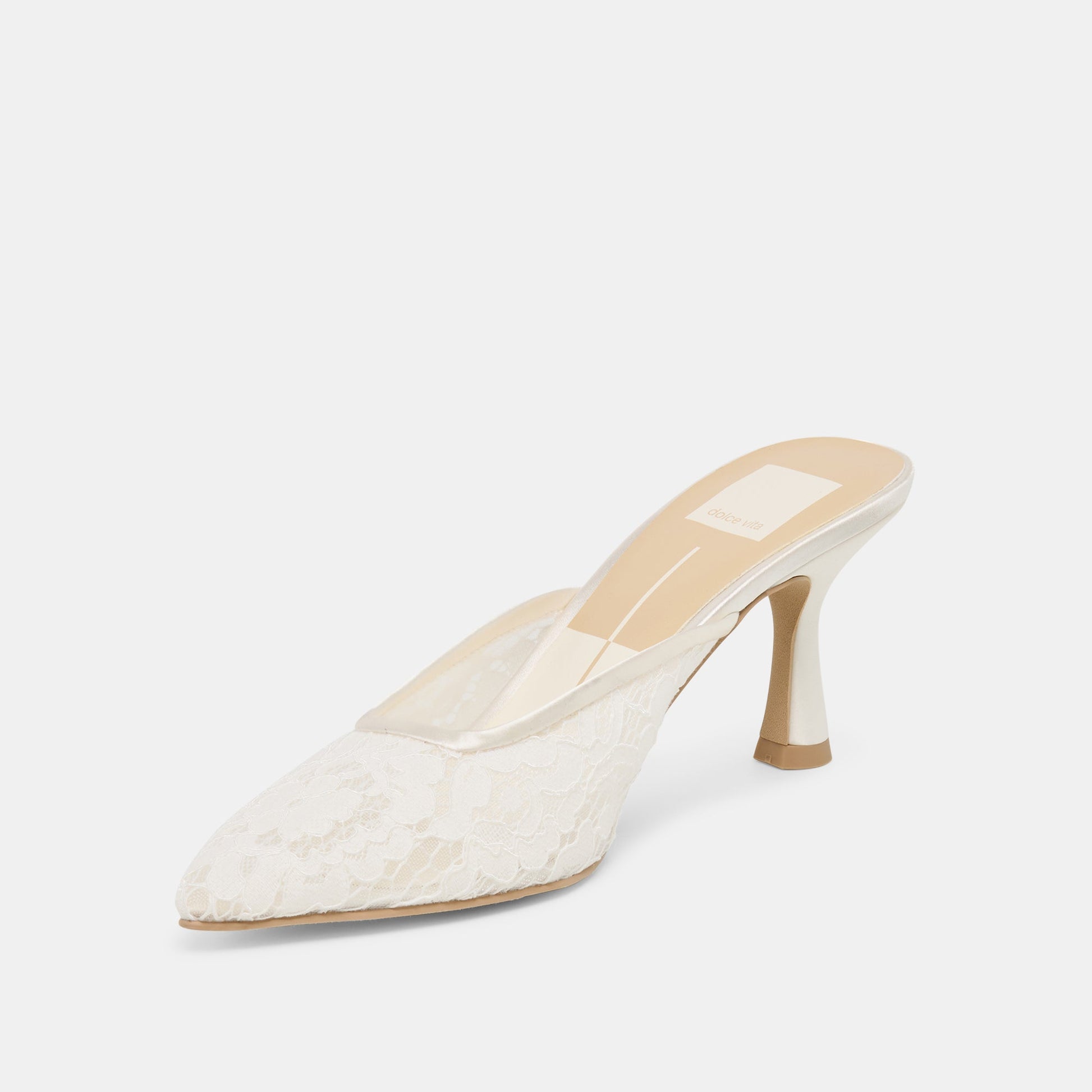 Dolce Vita Cleo High True White Lace Heels