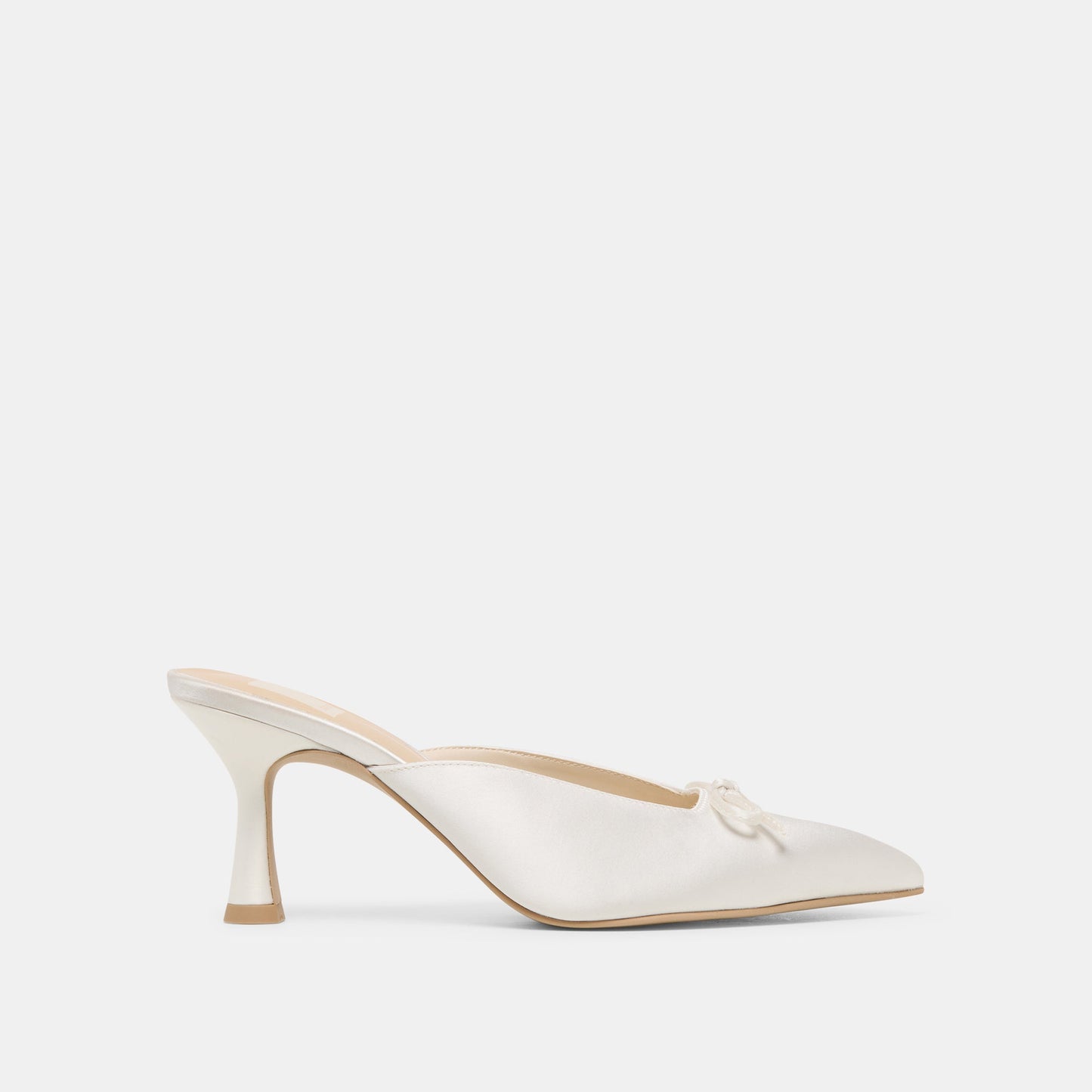 Dolce Vita Cleo High Off White Satin Heels