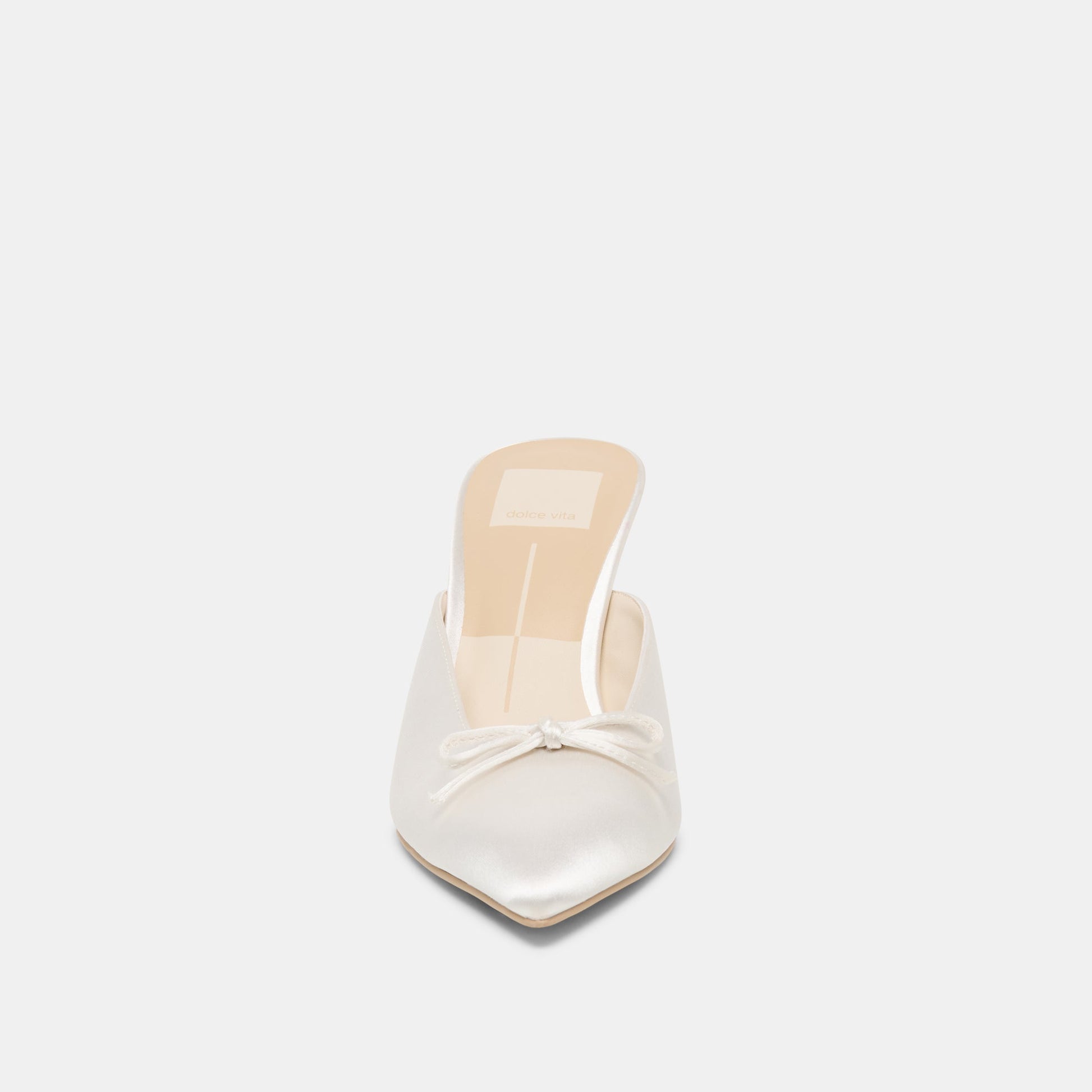 Dolce Vita Cleo High Off White Satin Heels