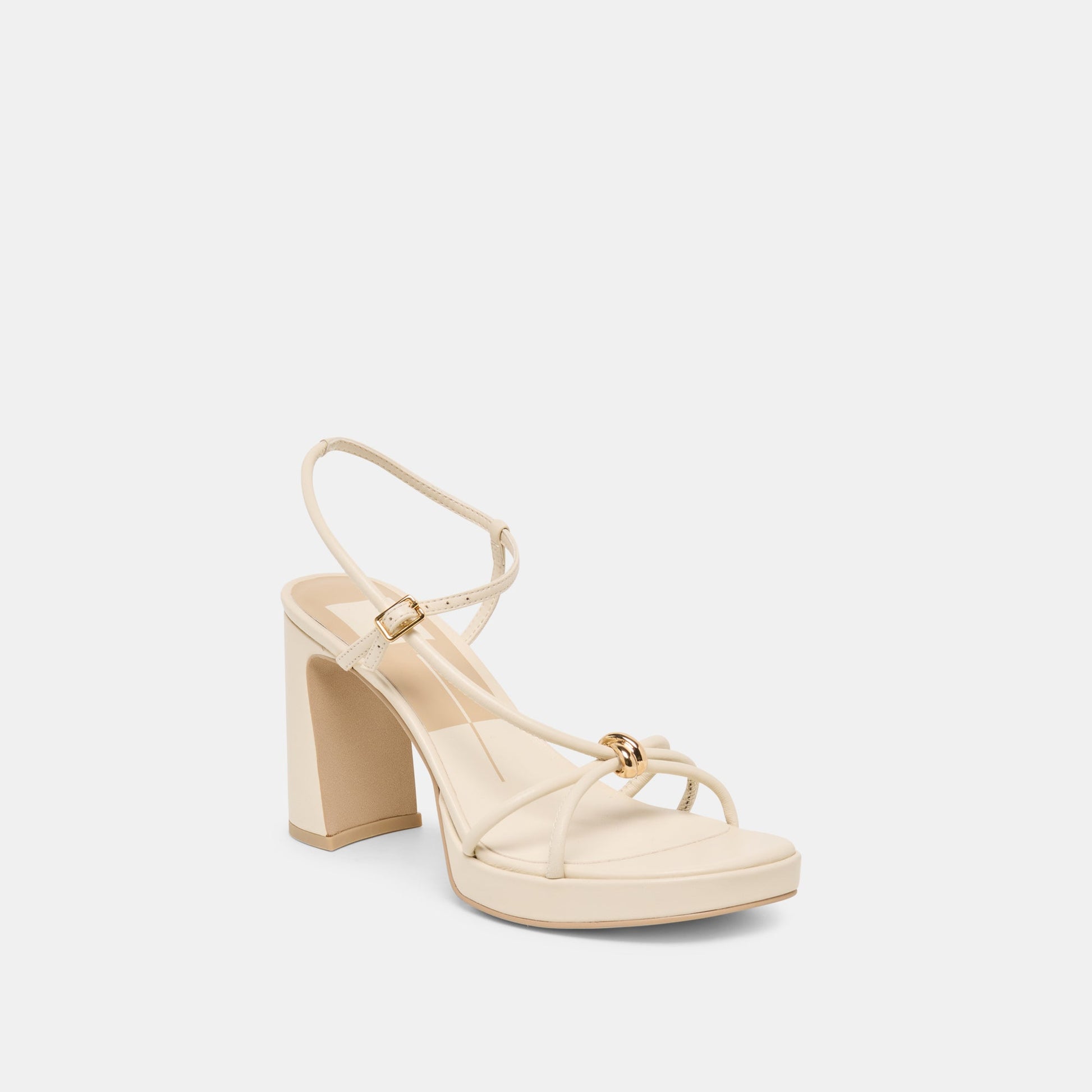 Dolce Vita Odete Creme Leather Heels