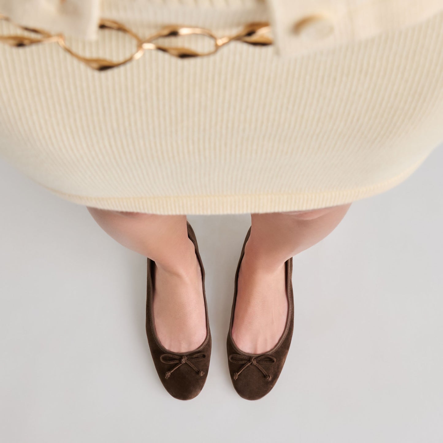 Dolce Vita Ritla Dk Brown Suede Ballet Flats