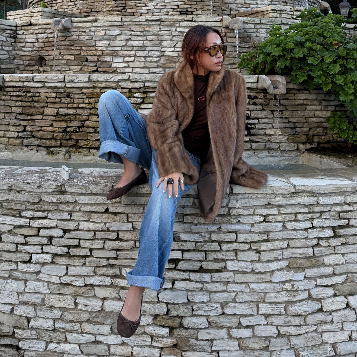 Dolce Vita Ritla Dk Brown Suede Ballet Flats