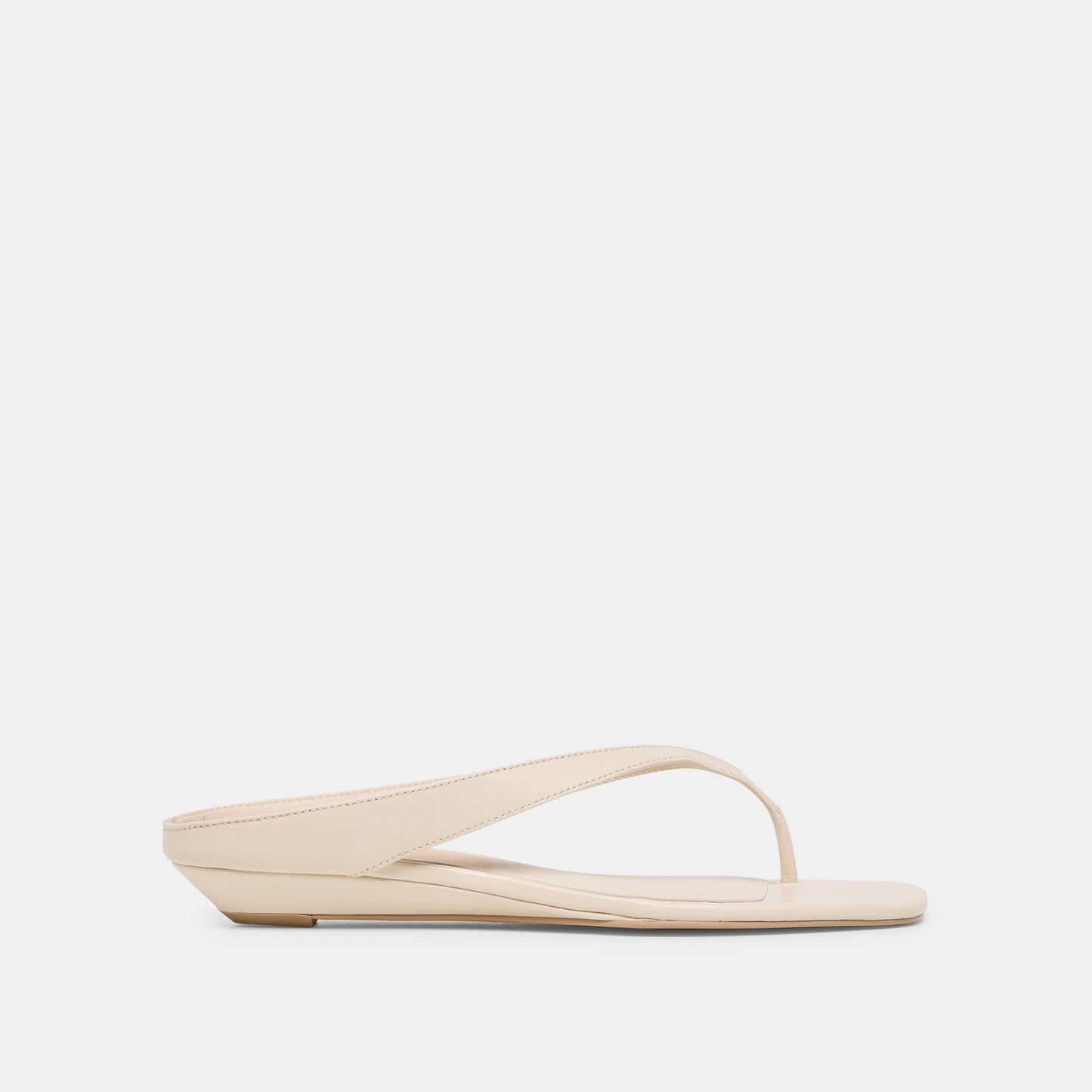 Dolce Vita GIZEL Bone Leather Thong Square-Toe Sandals