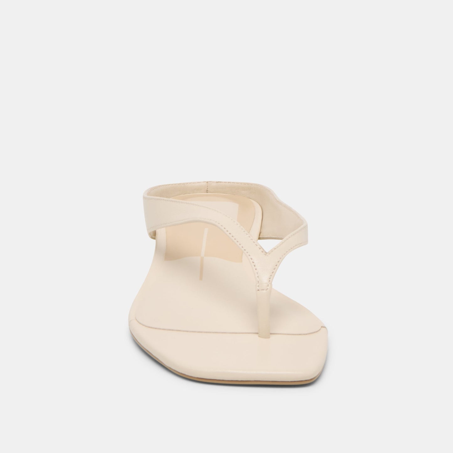 Dolce Vita GIZEL Bone Leather Thong Square-Toe Sandals