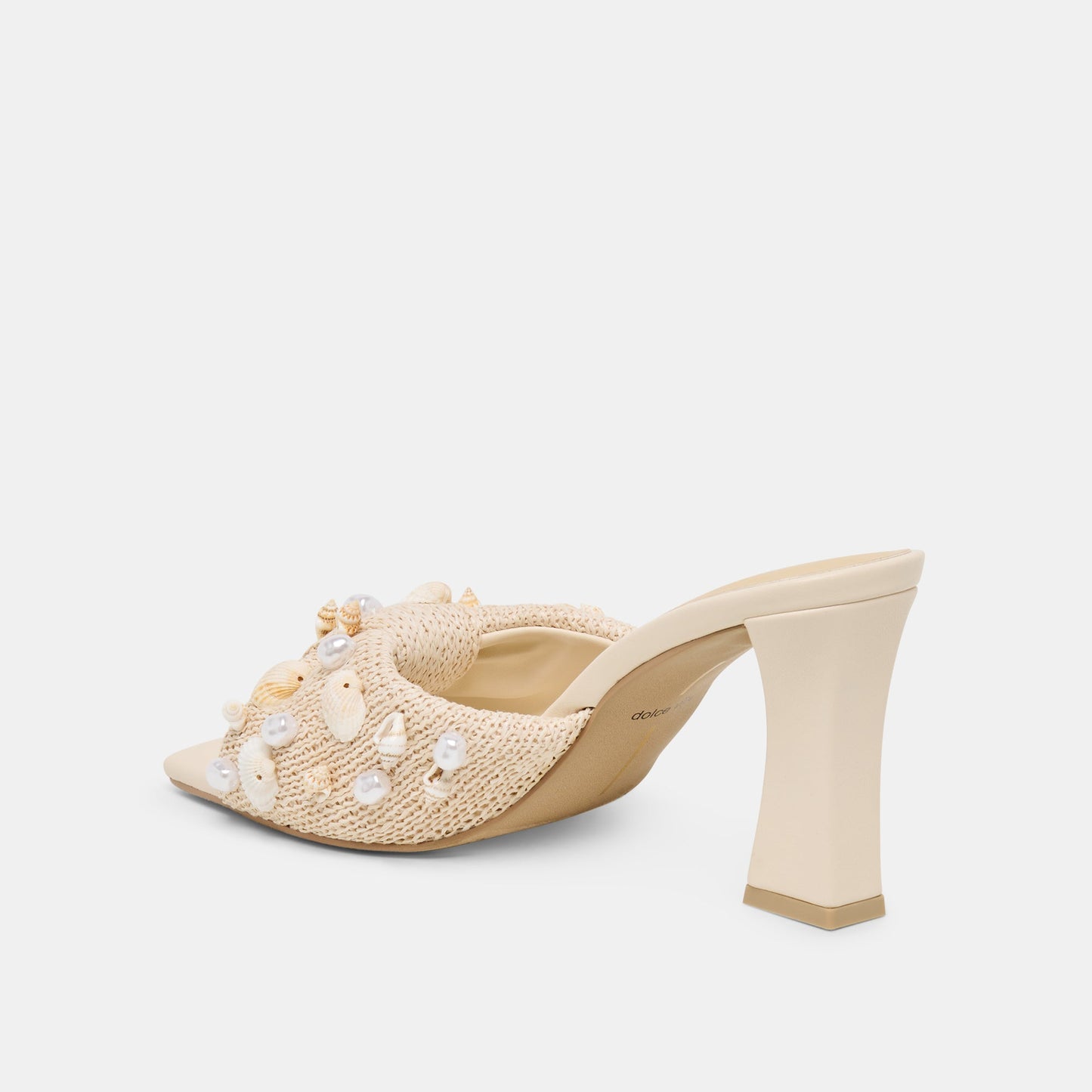 Dolce Vita Tylah Oatmeal Beaded Raffia Heels