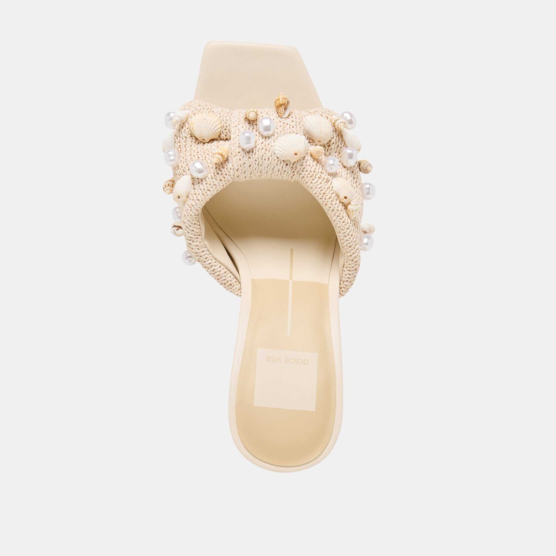 Dolce Vita Tylah Oatmeal Beaded Raffia Heels