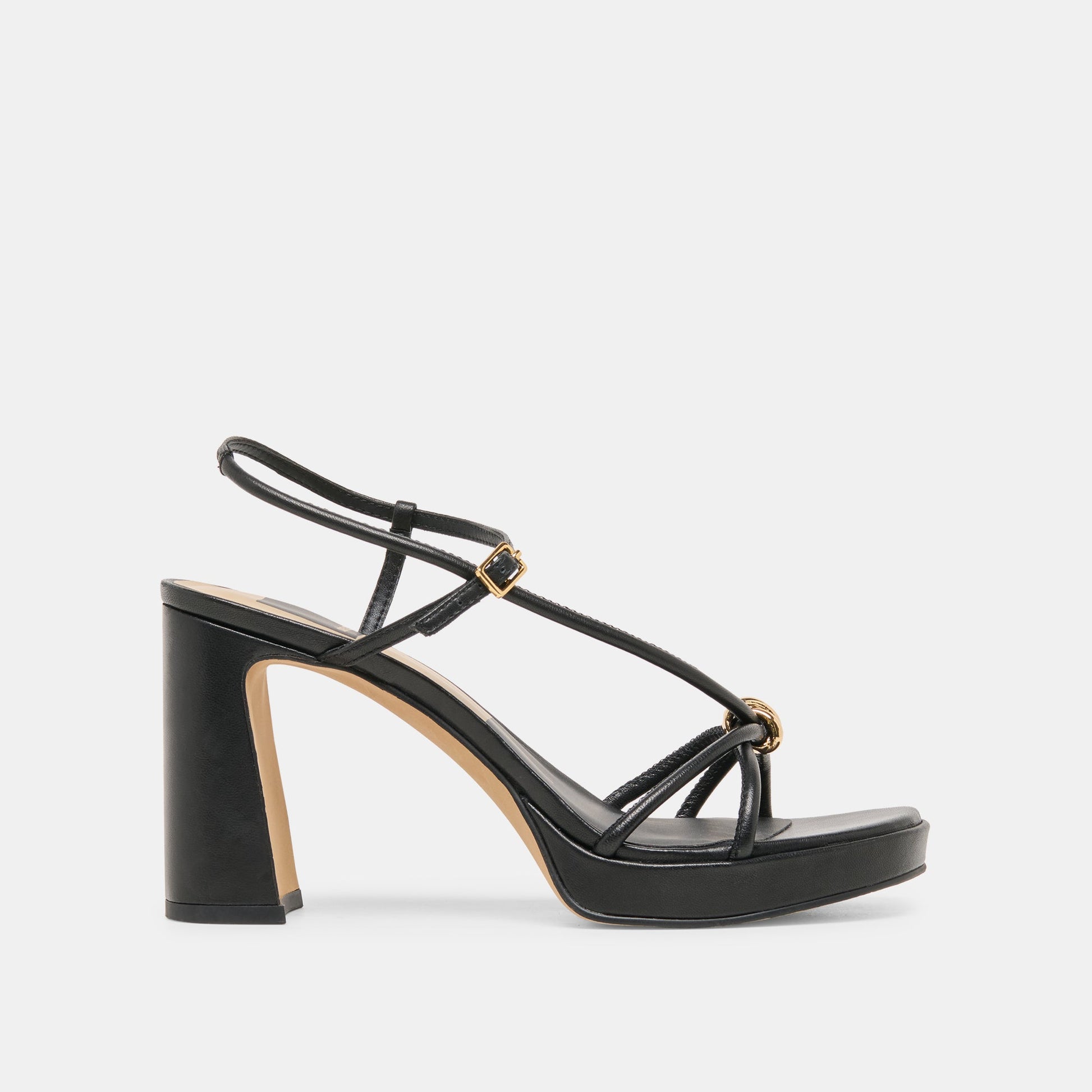 Dolce Vita Odete Black Leather Heels