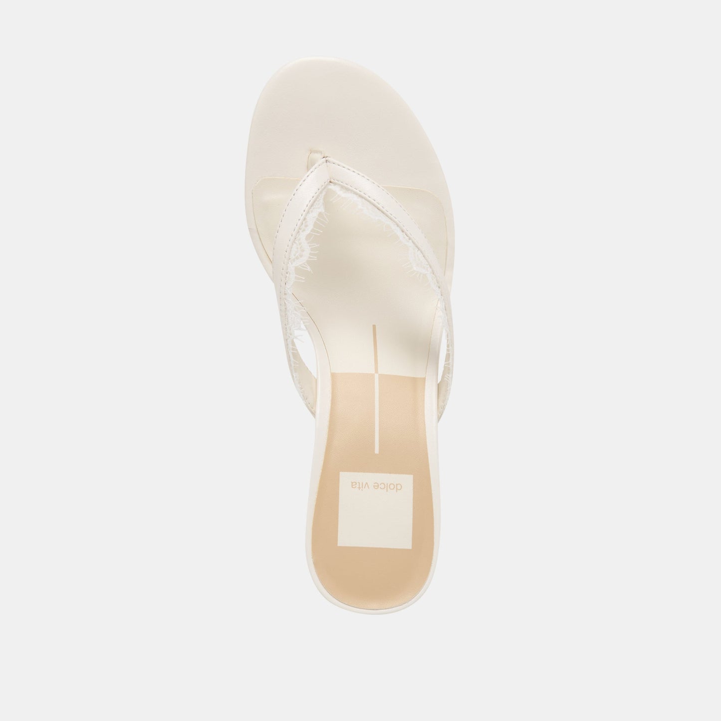 Dolce Vita Daksie Lace True White Leather Heels