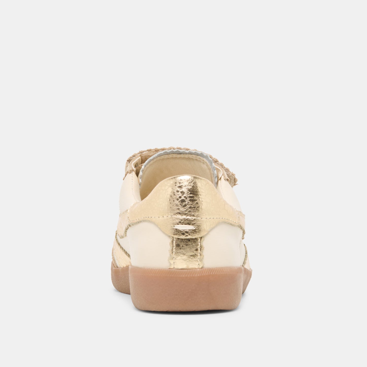 Dolce Vita Merit Velcro White Gold Leather Sneakers