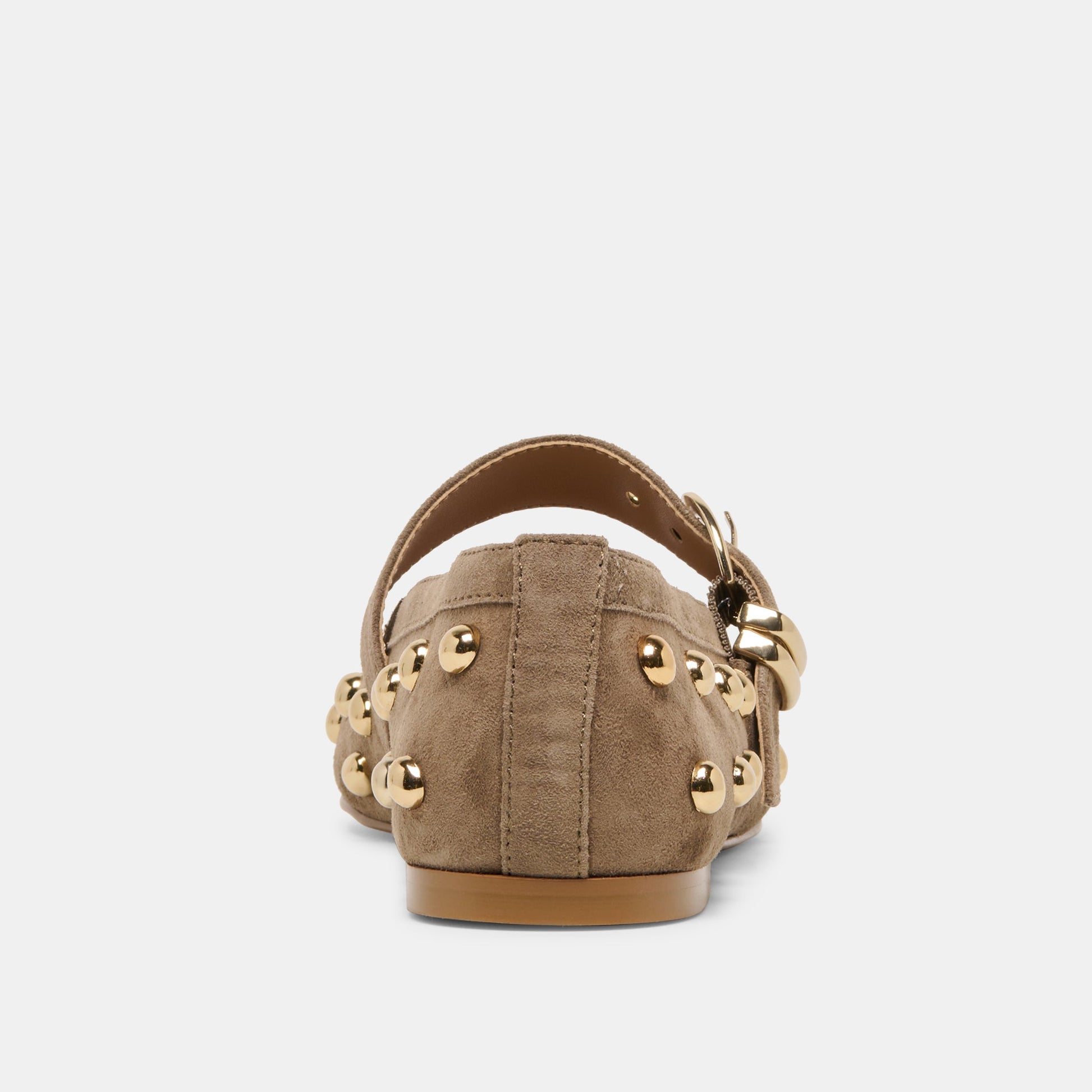 Dolce Vita Mikel Stud Olive Suede Ballet Flats